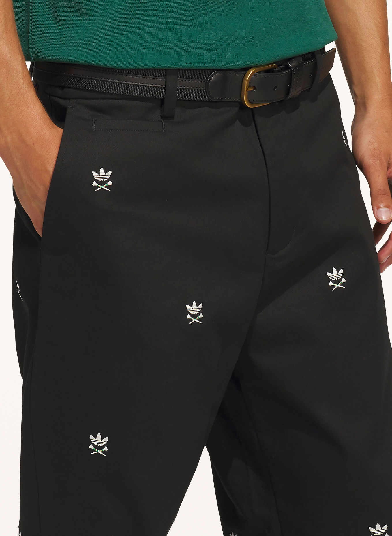 adidas Originals Golfhose ORIGINALS Loose Fit: SCHWARZ / GRÜN / WEISS