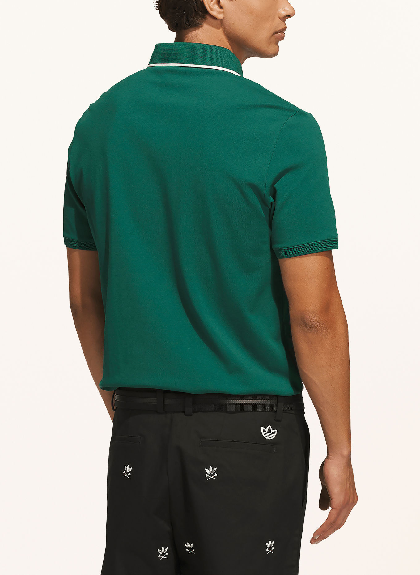 adidas Originals Piqué-poloshirt ORIGINAL TWISTKNIT TREFOIL: DONKERGROEN / WIT
