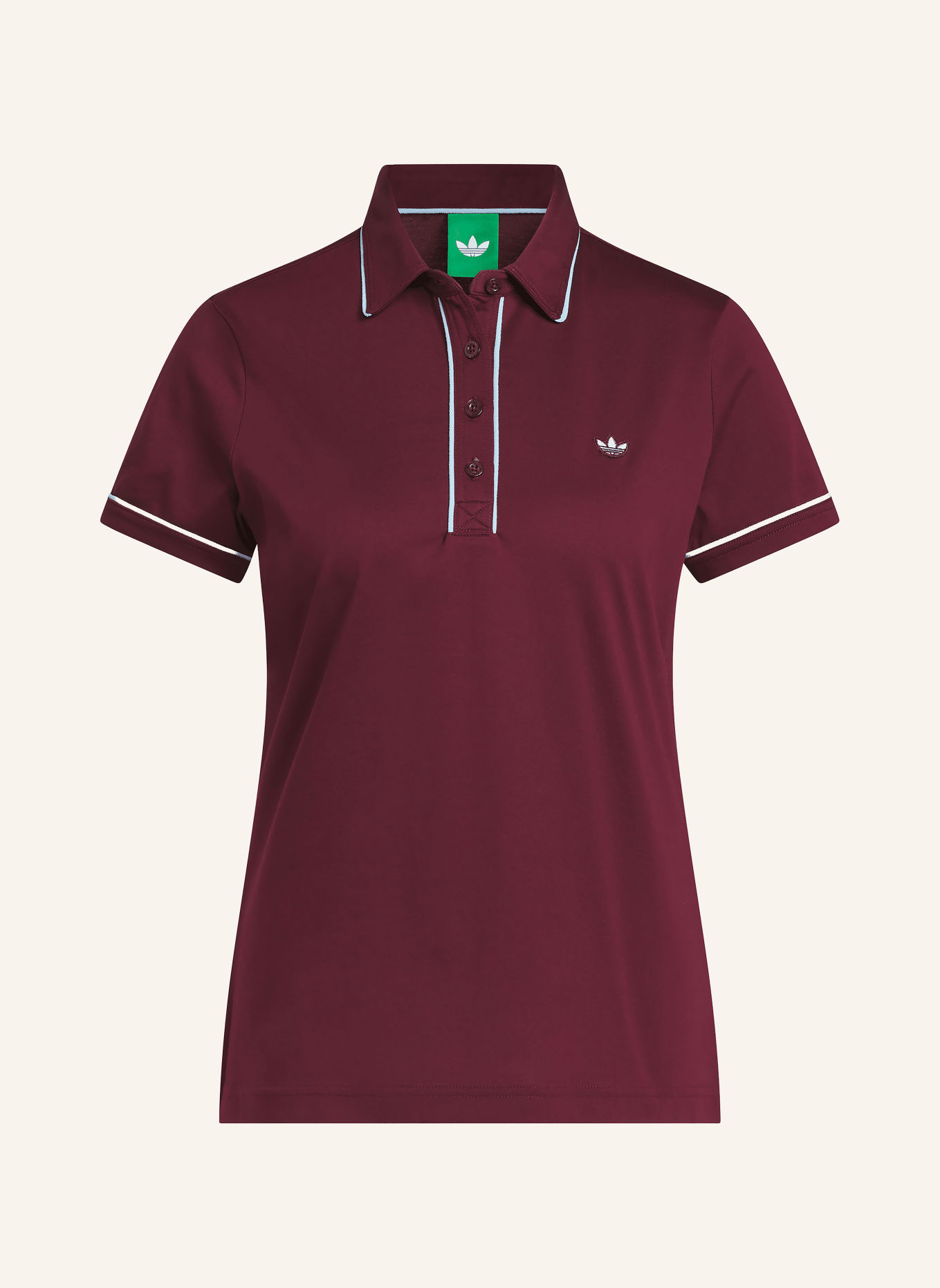 adidas Originals Jersey-poloshirt SOLID: DONKERROOD / LICHTBLAUW
