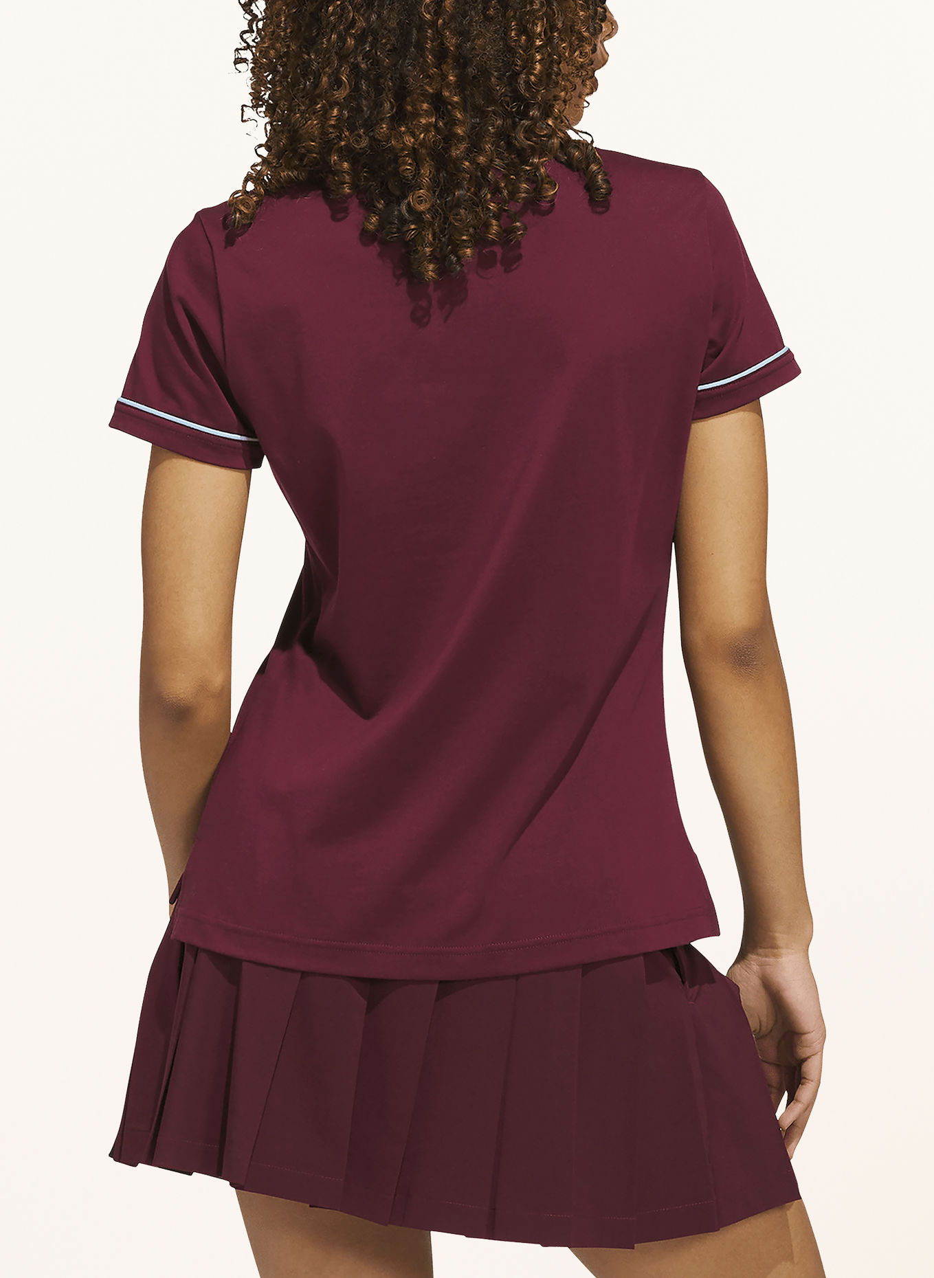 adidas Originals Jersey-poloshirt SOLID: DONKERROOD / LICHTBLAUW