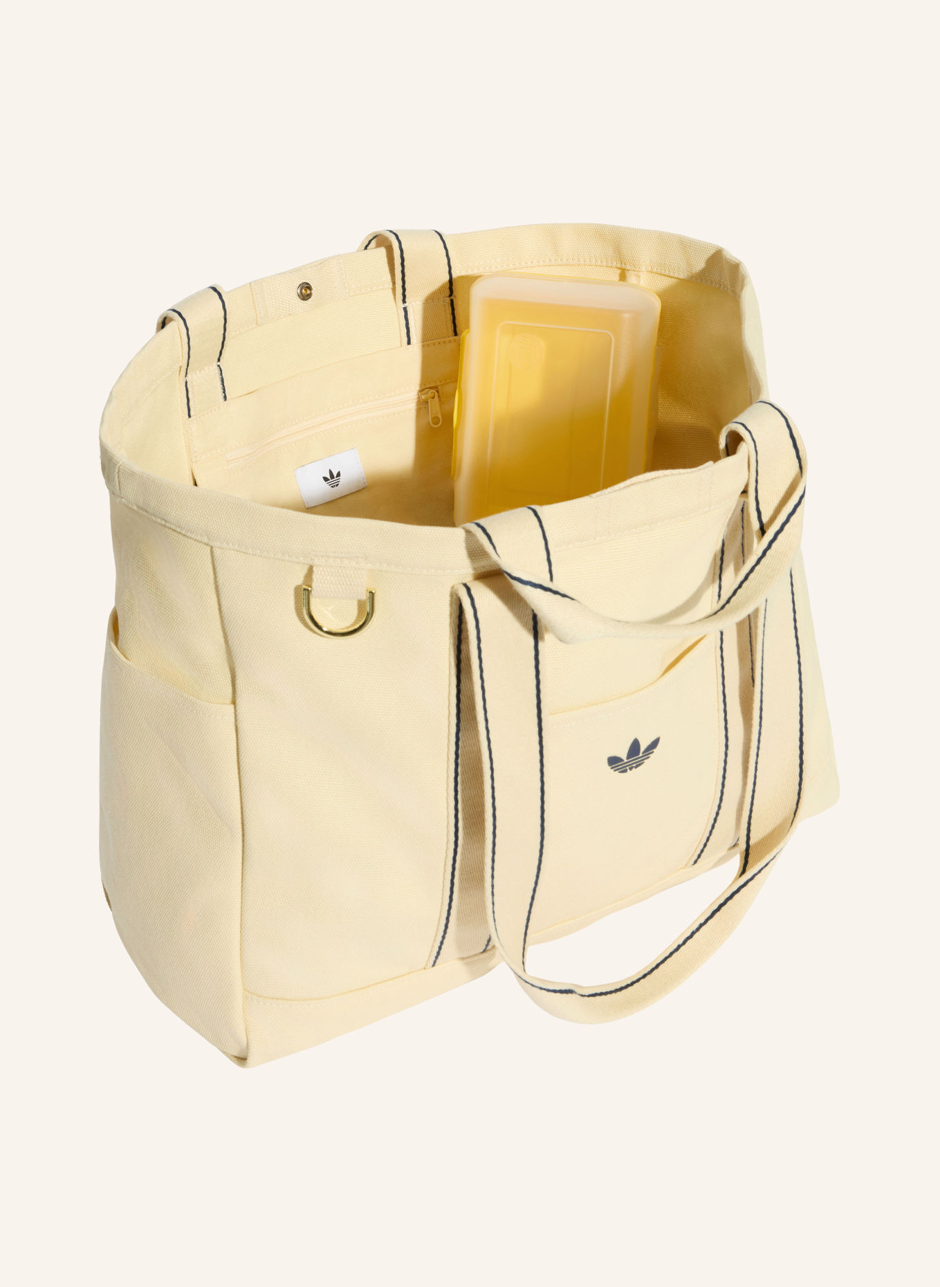 adidas Sporttasche ADIDAS ORIGINALS: CREME / GOLD / DUNKELBLAU