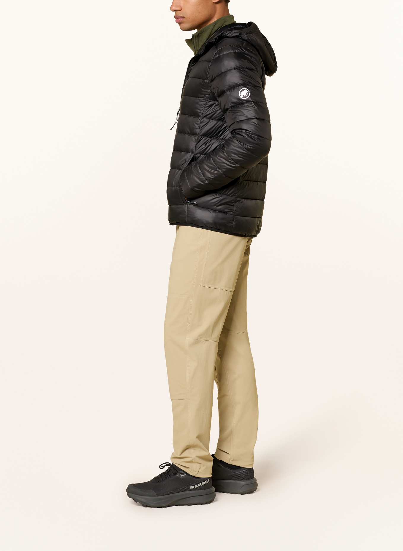 MAMMUT Steppjacke CRAG IN HOODED: SCHWARZ