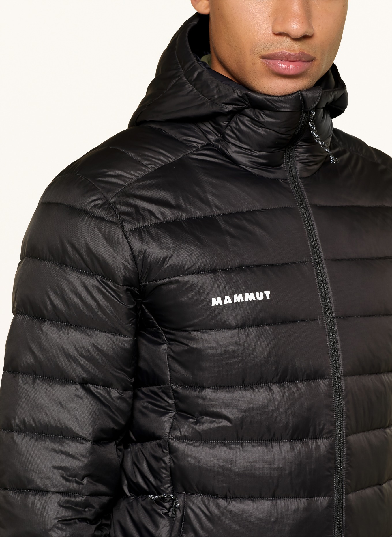 MAMMUT Steppjacke CRAG IN HOODED: SCHWARZ