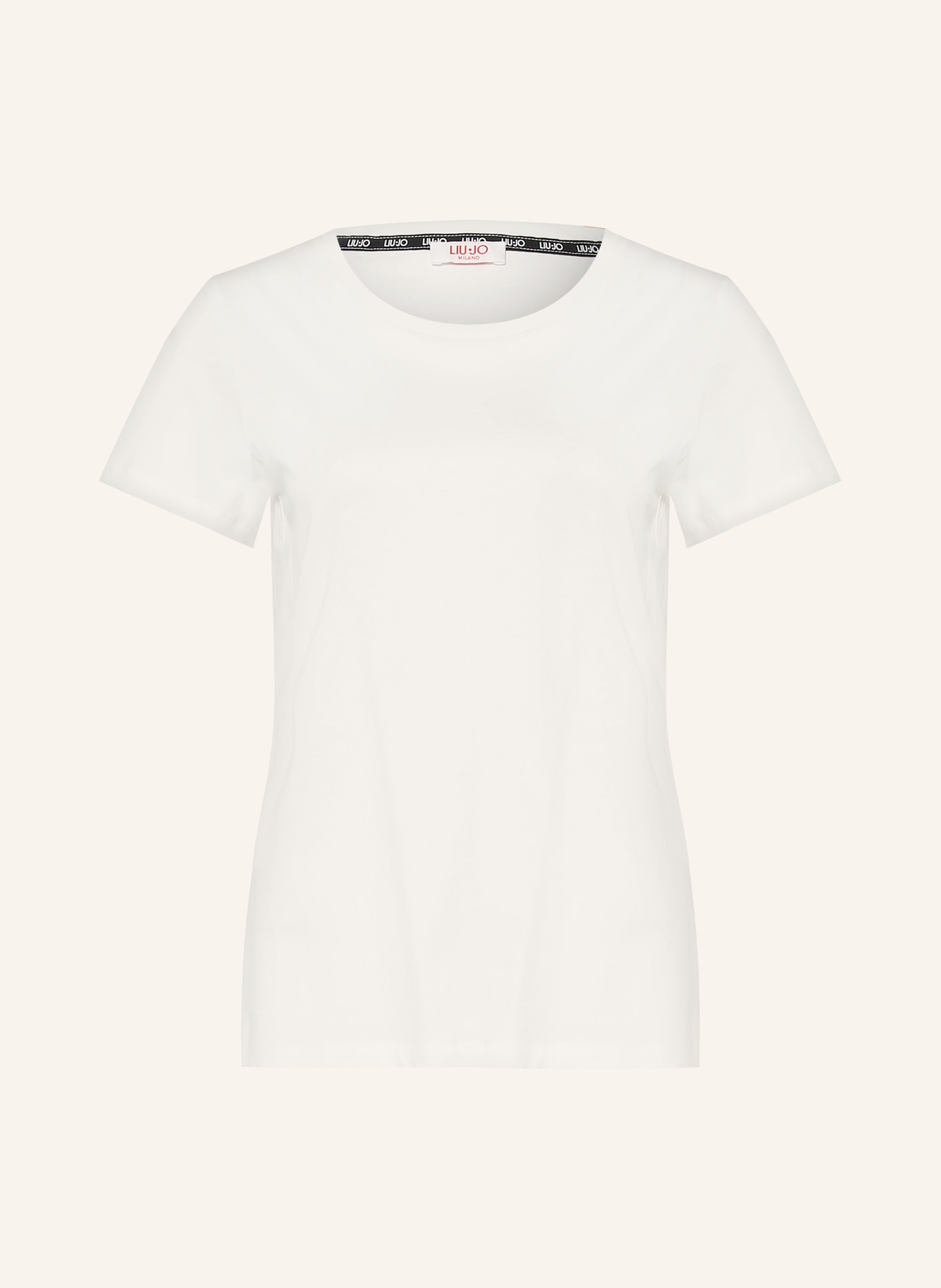 LIU JO T-Shirt mit Schmucksteinen: WEISS