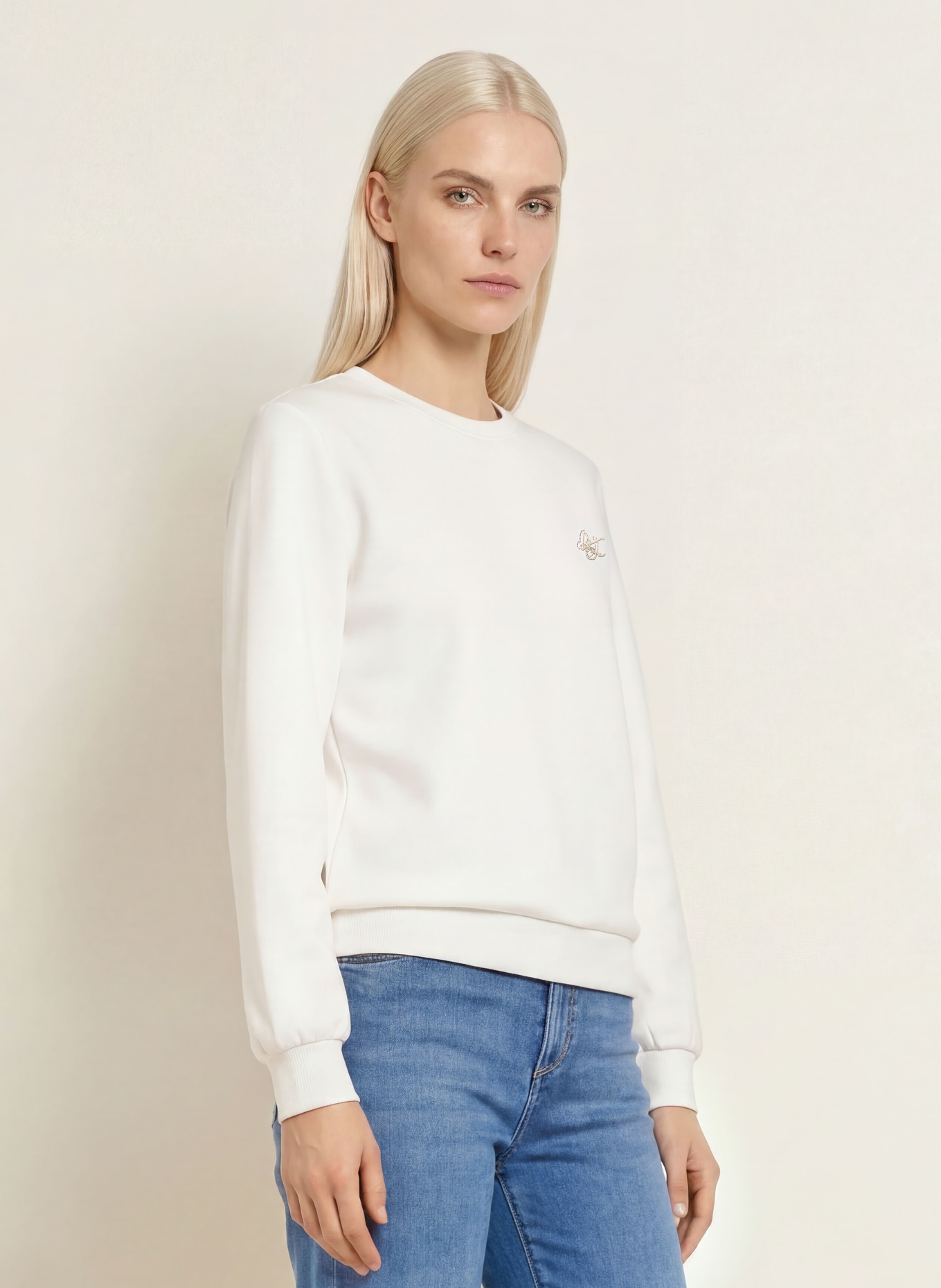 LIU JO Tröja med strass: VIT