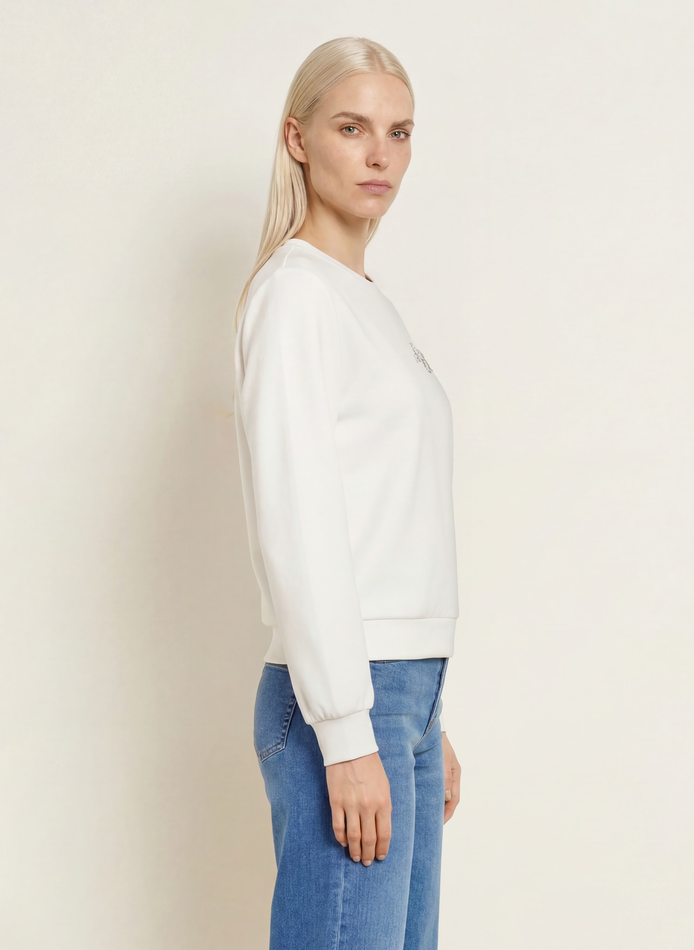 LIU JO Tröja med strass: VIT