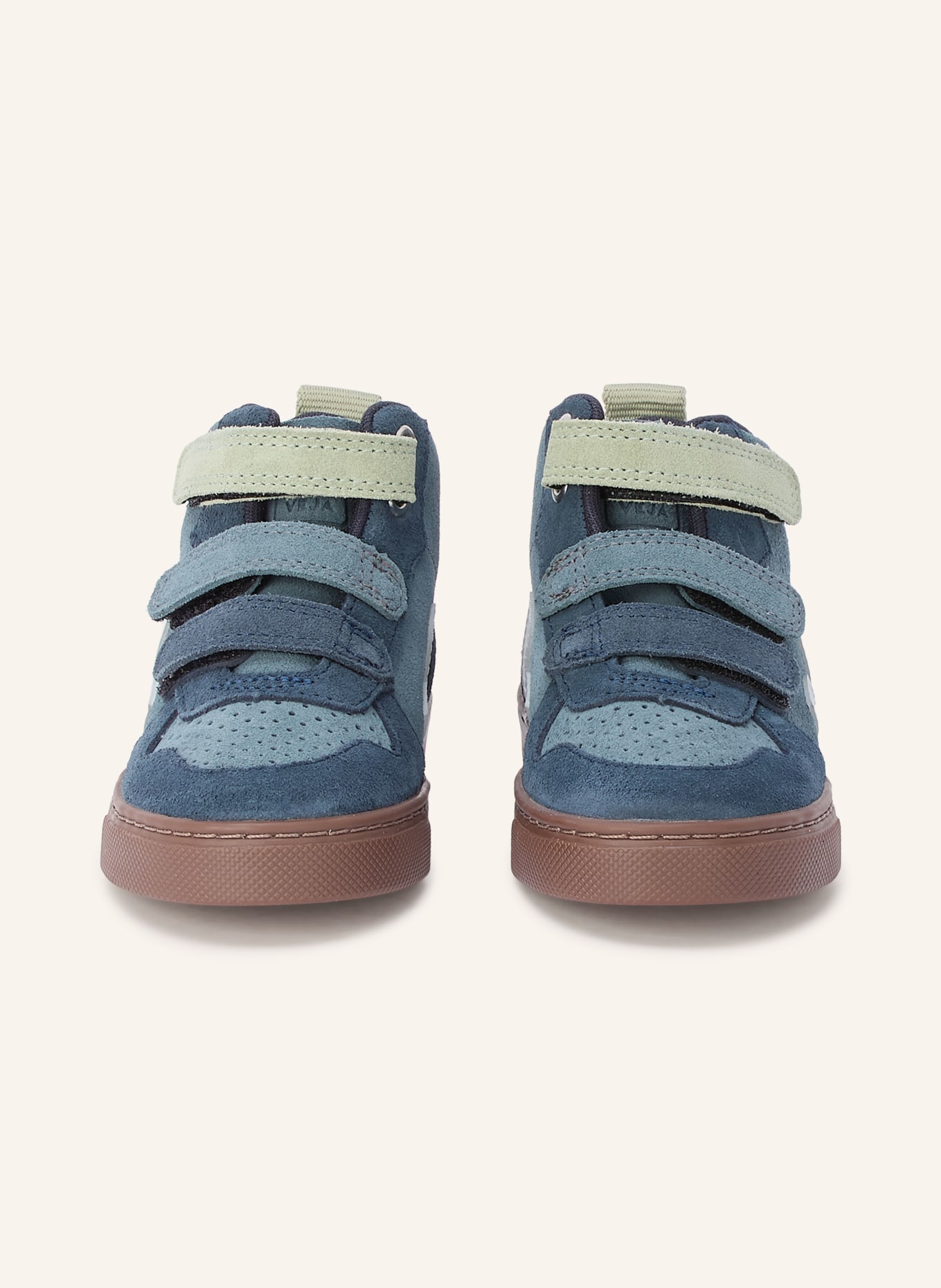 VEJA V-10 MID High-top sneakers: BLUE / MINT / DARK BLUE