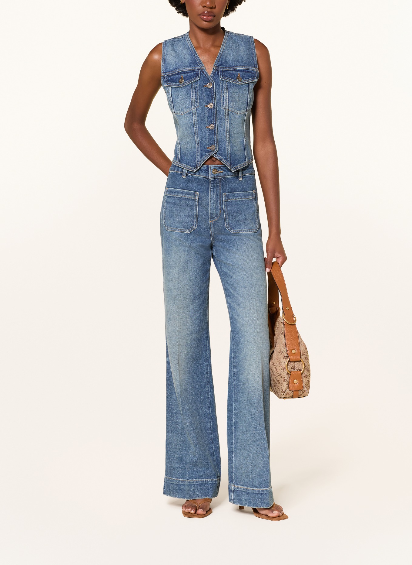 LIU JO Flared Jeans: 79109 Den.Blue new dirty w