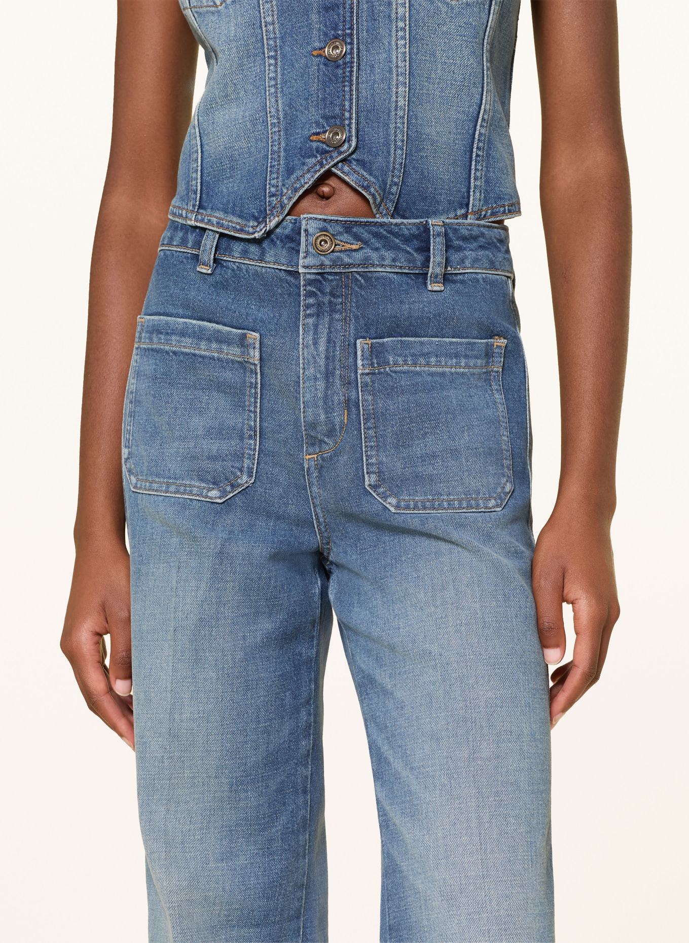 LIU JO Flared Jeans: 79109 Den.Blue new dirty w