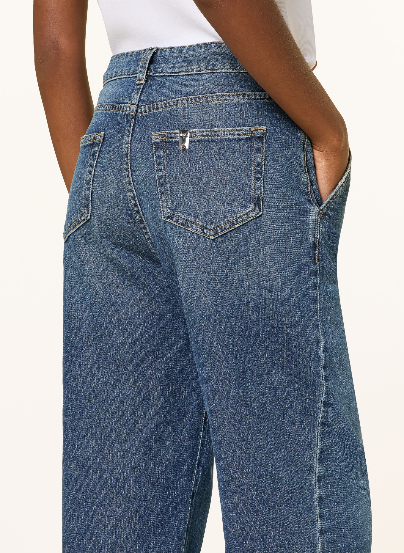 LIU JO Barrel-leg jeans: 79096 Den.Blue dk.charm wa