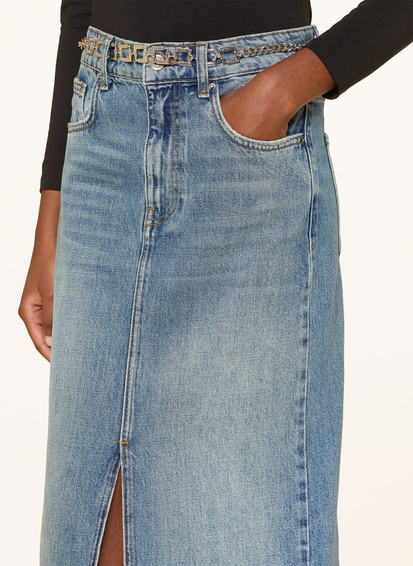 LIU JO Fustă din denim: ALBASTRU