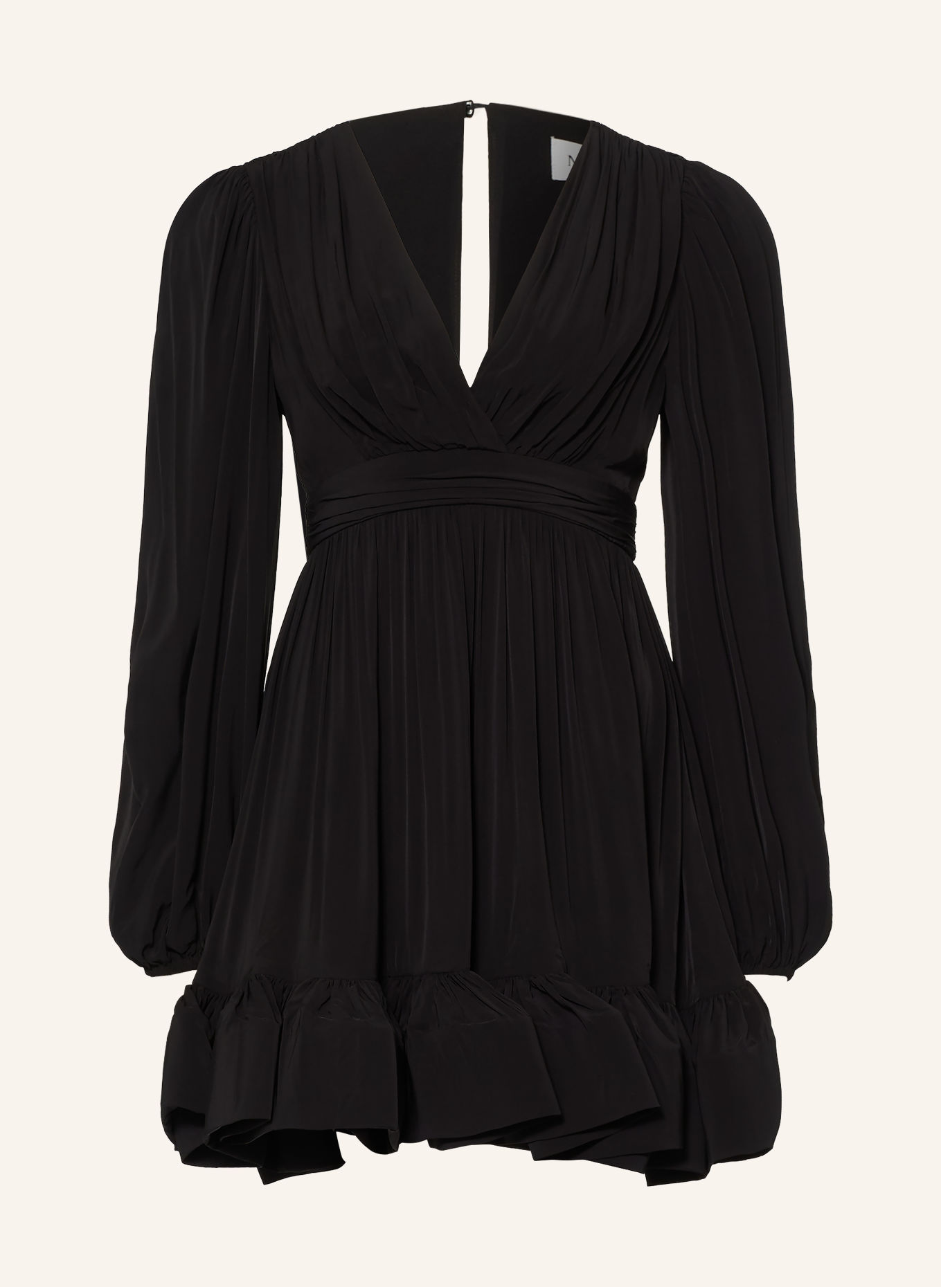MALINA JADIE cocktail dress with ruffles: BLACK