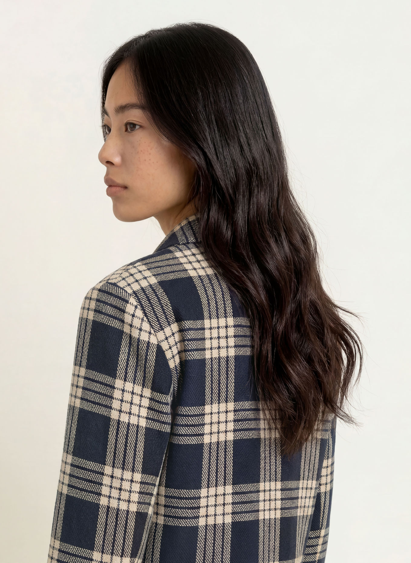 CPH MUSE Veste boxy CMATALIE: BLEU FONCÉ / BEIGE