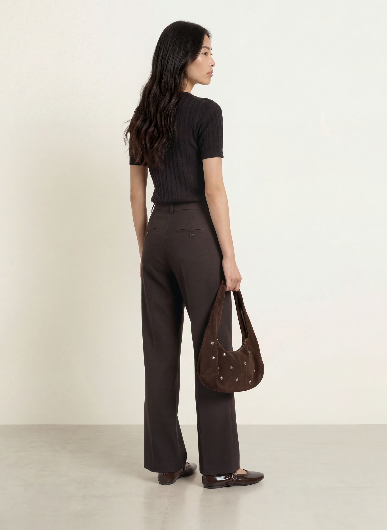 CPH MUSE Gebreid shirt CMEADIE: MARRON FONCÉ