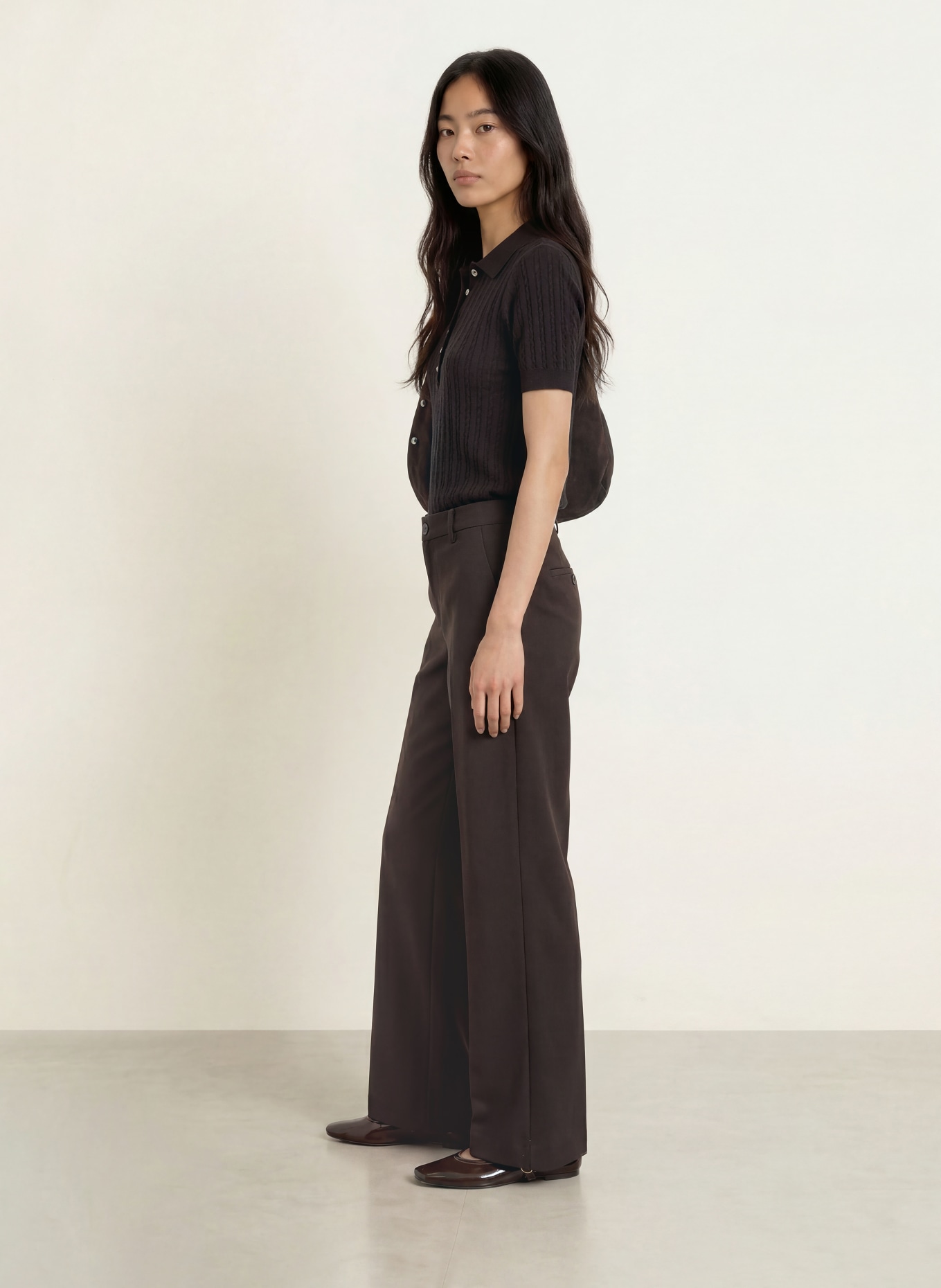 CPH MUSE Gebreid shirt CMEADIE: MARRON FONCÉ
