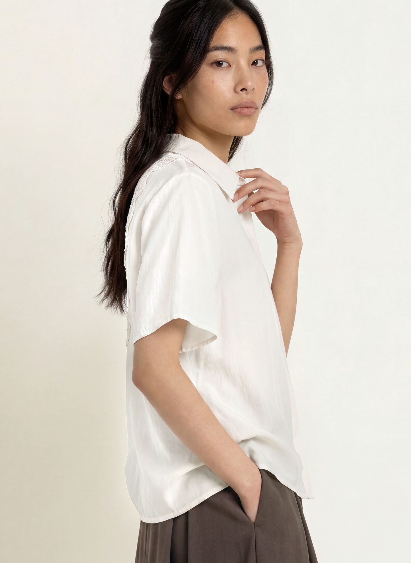 CPH MUSE CMMOLLY shirt blouse with cutouts: ECRU