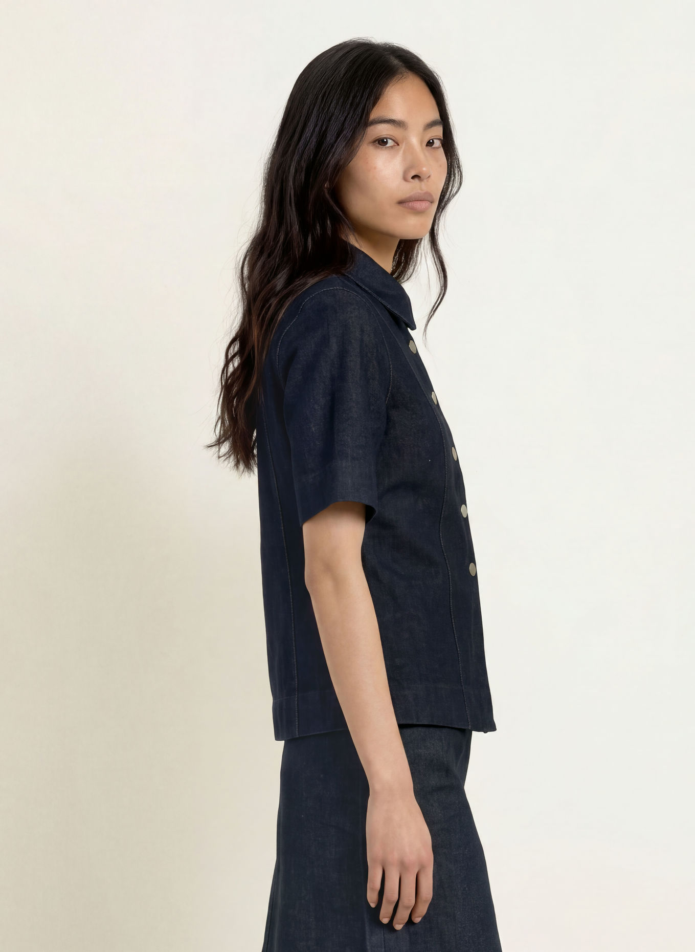 CPH MUSE Bluzka jeansowa CMANNAIS: GRANATOWY