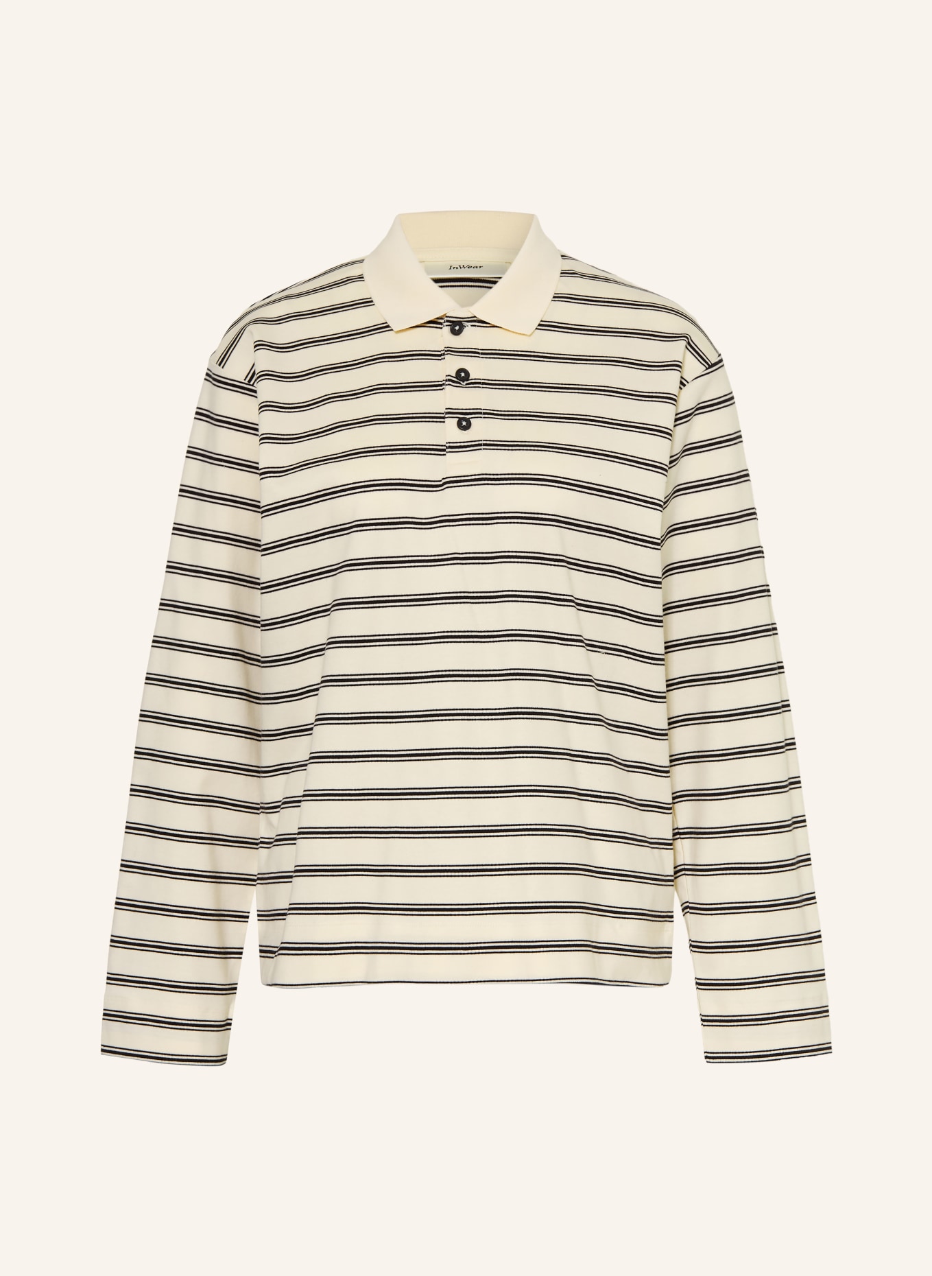 InWear Jersey-polotröja FIKKIAIW: ECRU / SVART