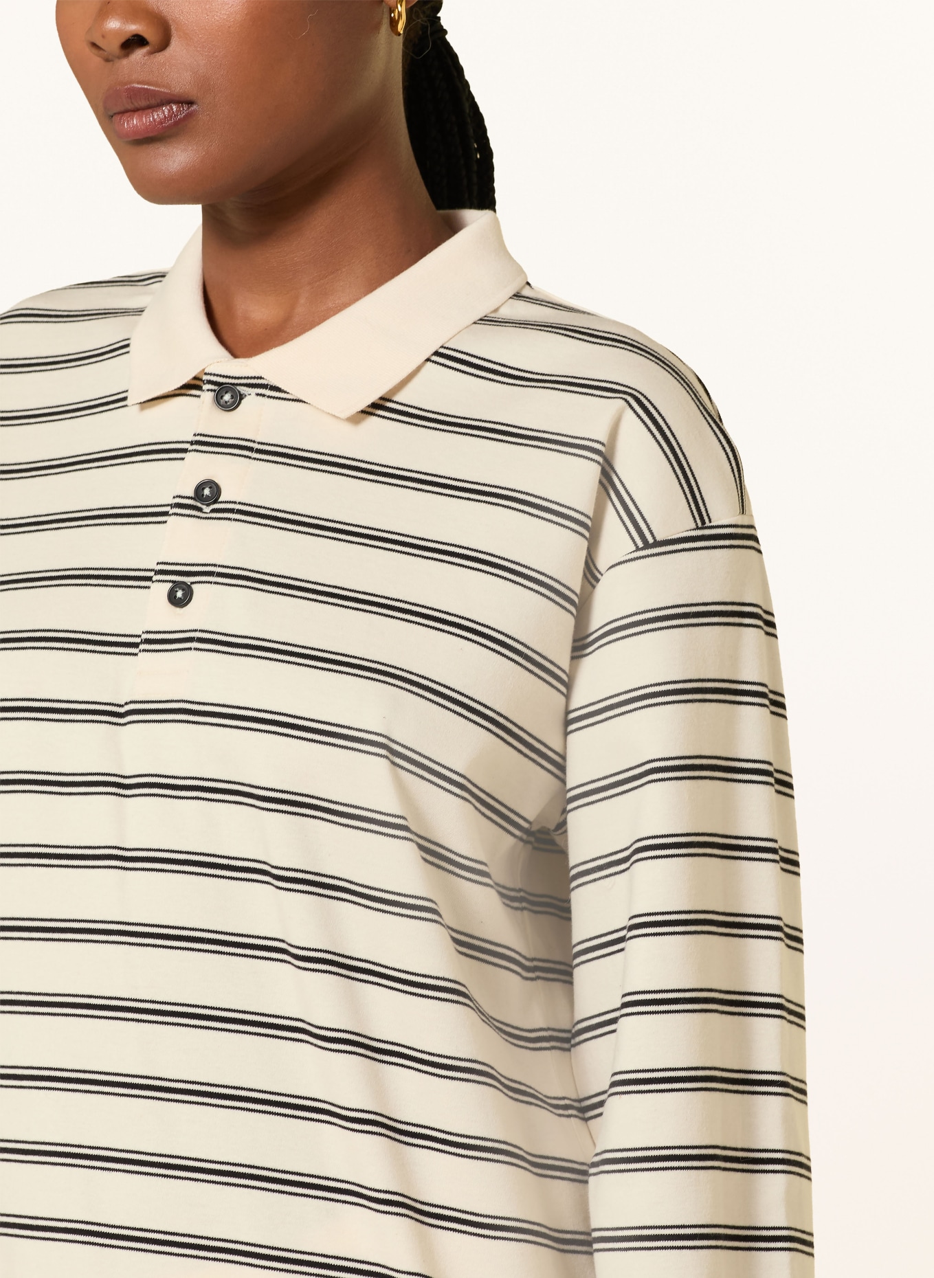 InWear Jersey-polotröja FIKKIAIW: ECRU / SVART