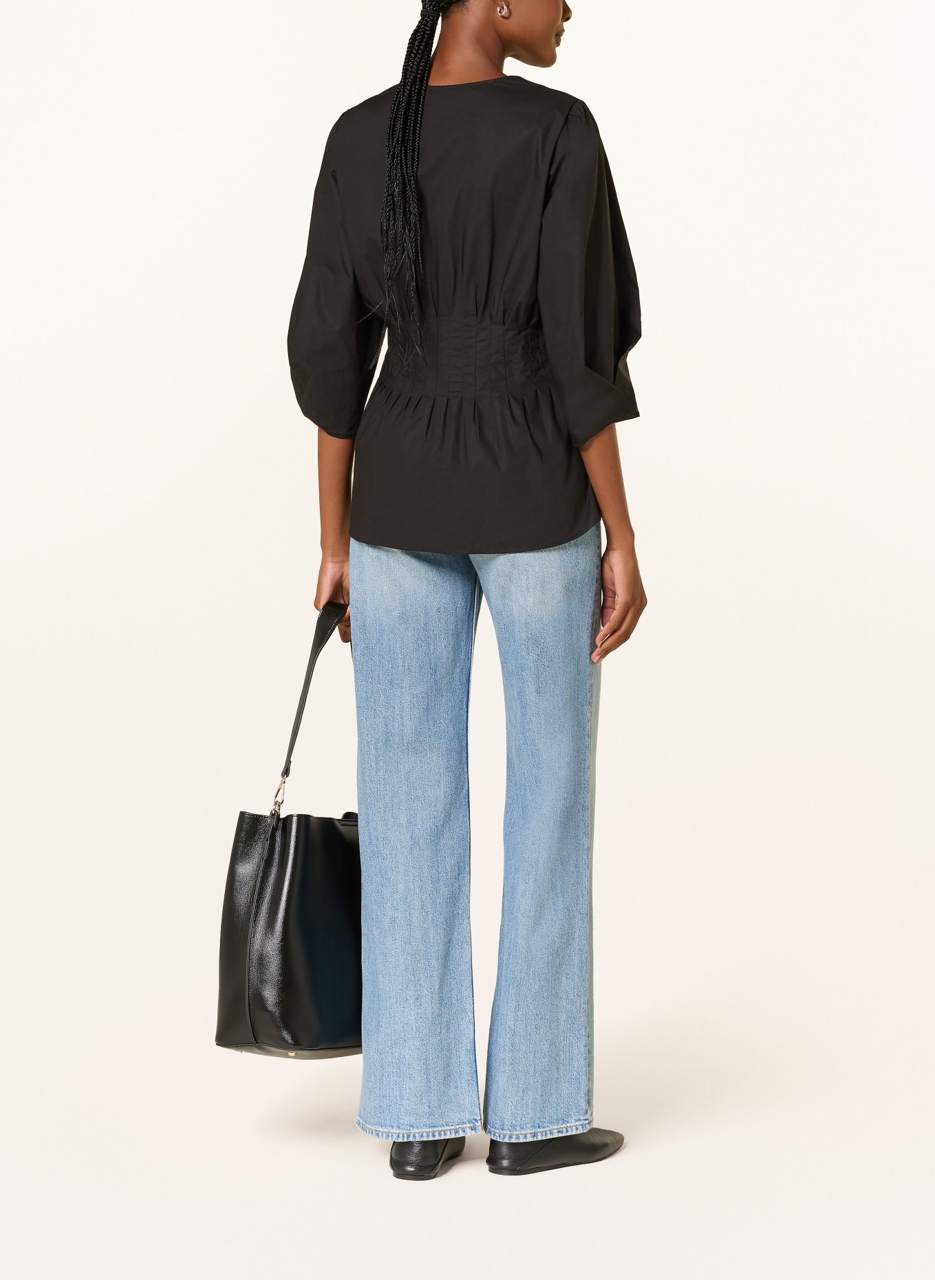 InWear Bluse HAZEIW mit 3/4-Arm: SCHWARZ