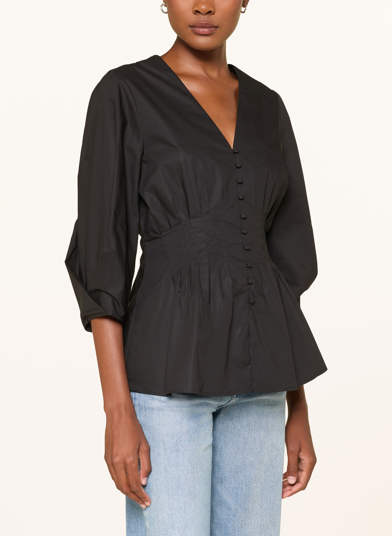 InWear Bluse HAZEIW mit 3/4-Arm: SCHWARZ