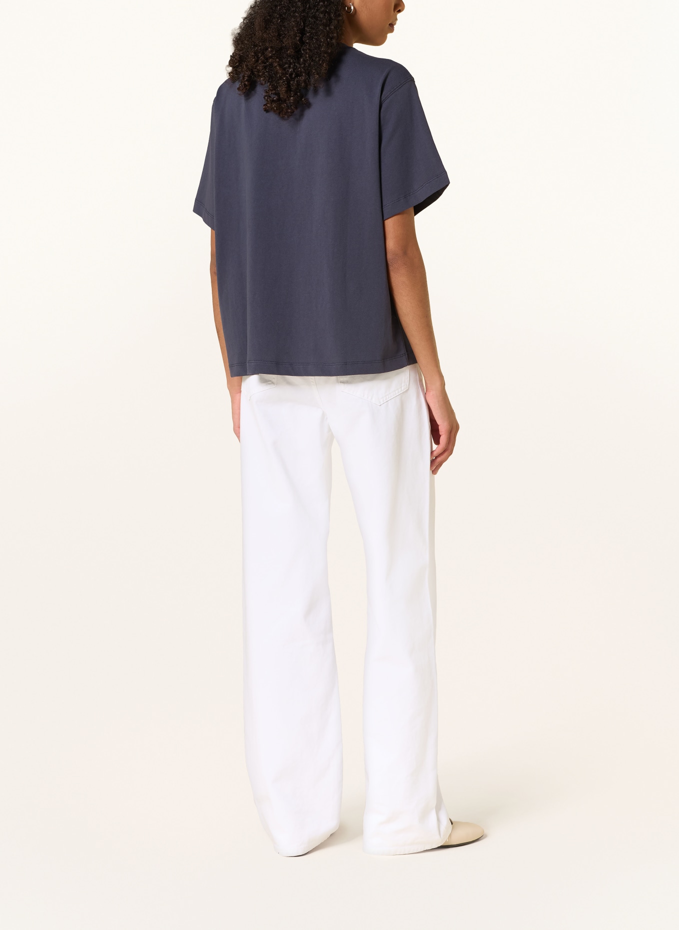 LOVE Stories JOSIE Lounge shirt: DARK BLUE / ECRU