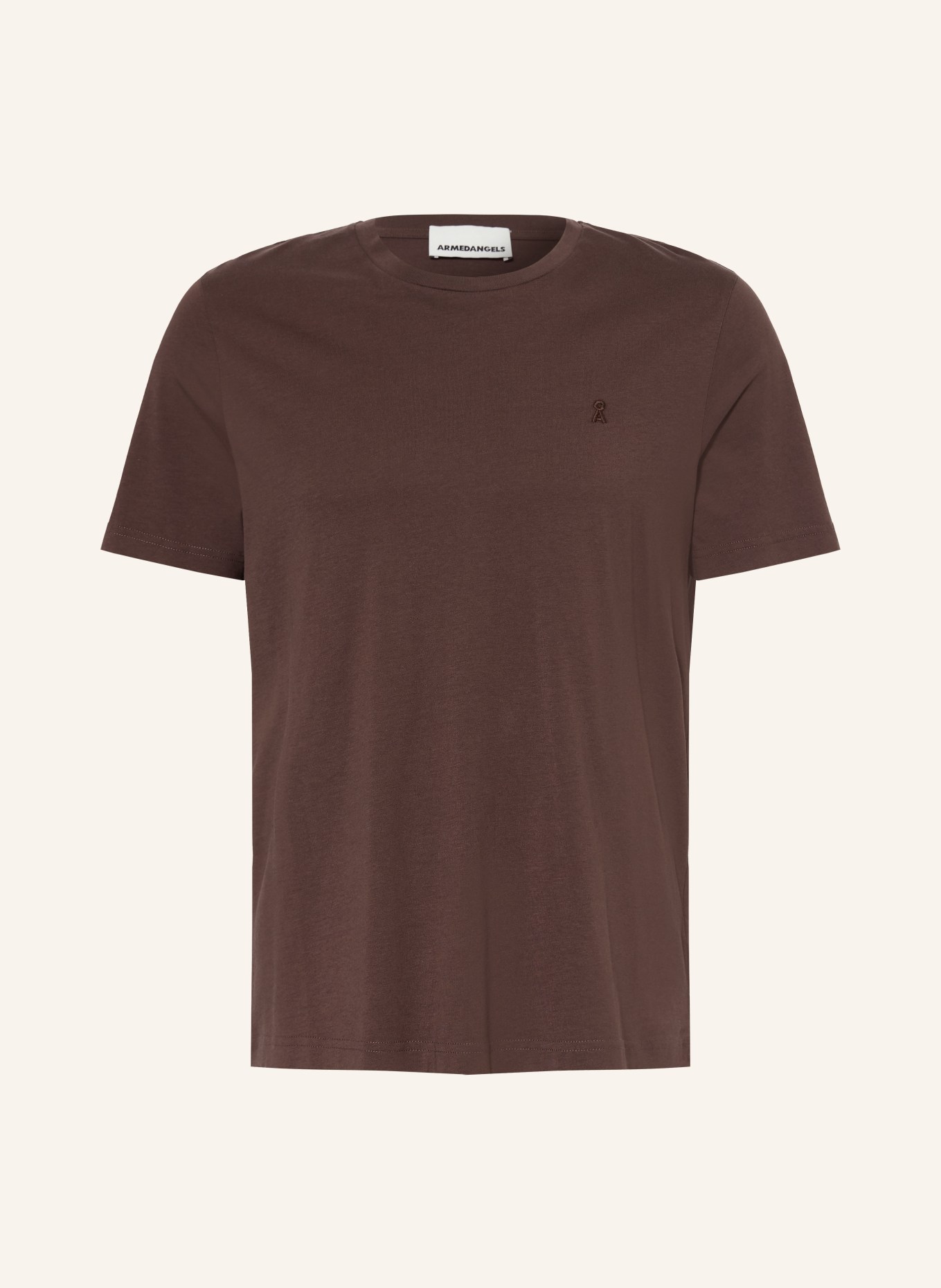 ARMEDANGELS T-shirt JAAMES: MARRON FONCÉ