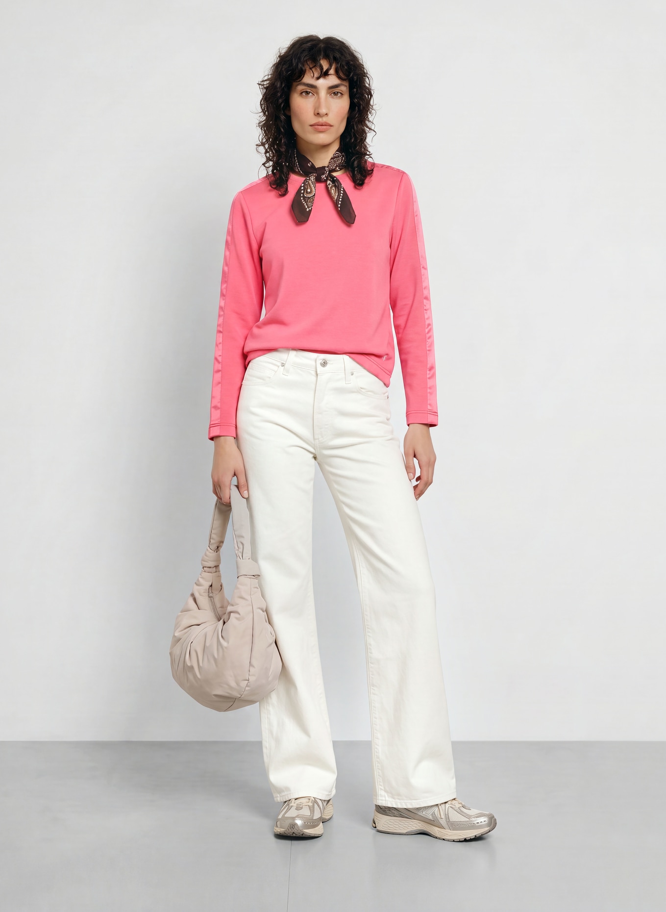 JOY sportswear LENI Sweatshirt with Braided Trim: PINK