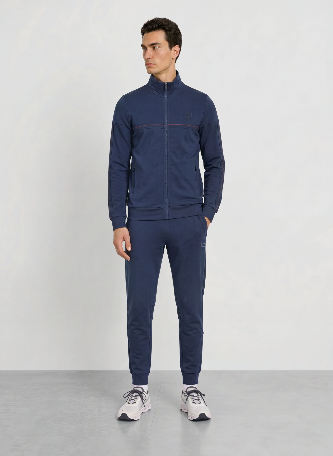 JOY sportswear CHARLIE-Sweatpant met galonstrepen: BLAUW