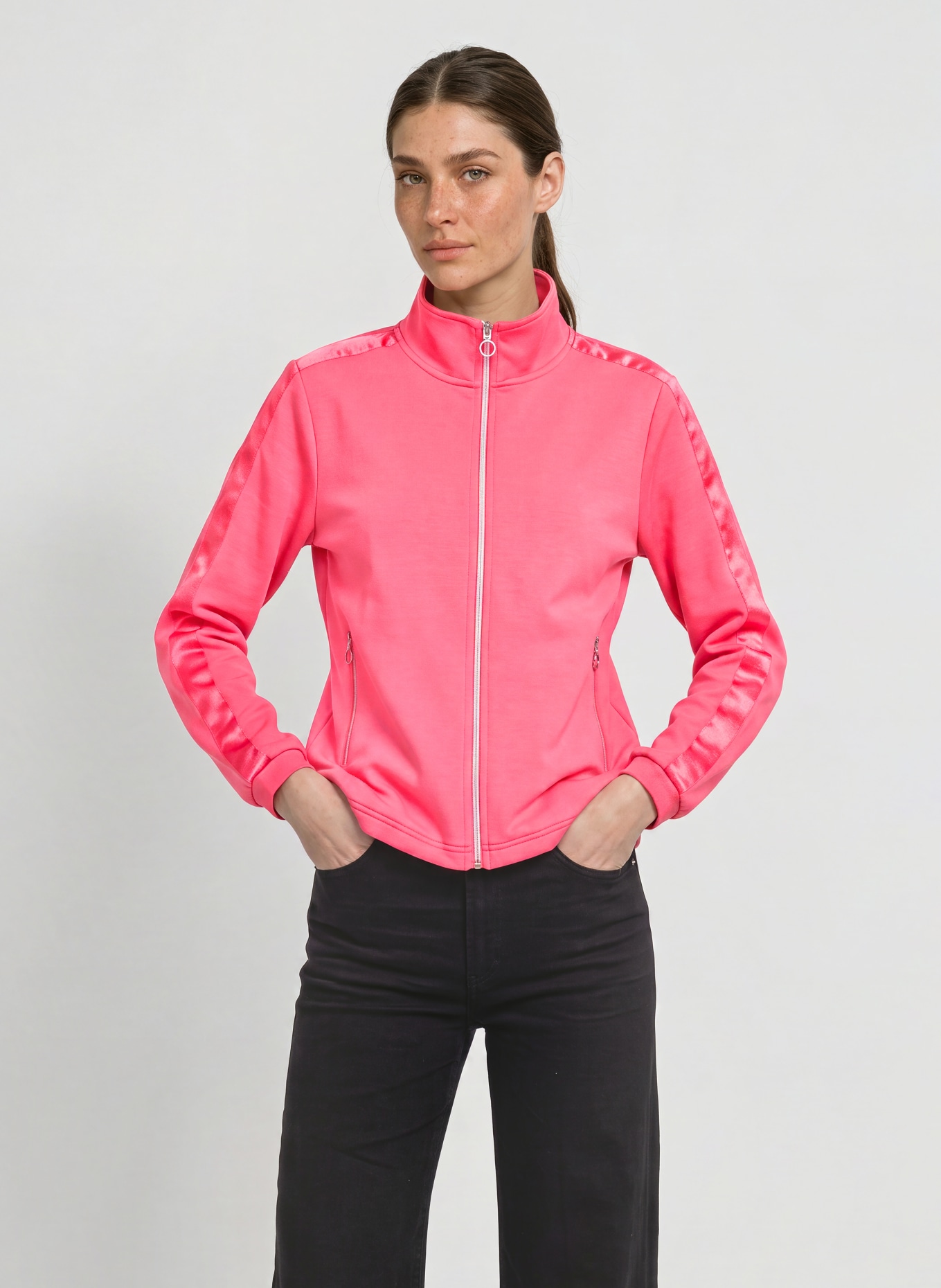 JOY sportswear Sweatjacke LIZZY mit Galonstreifen: PINK