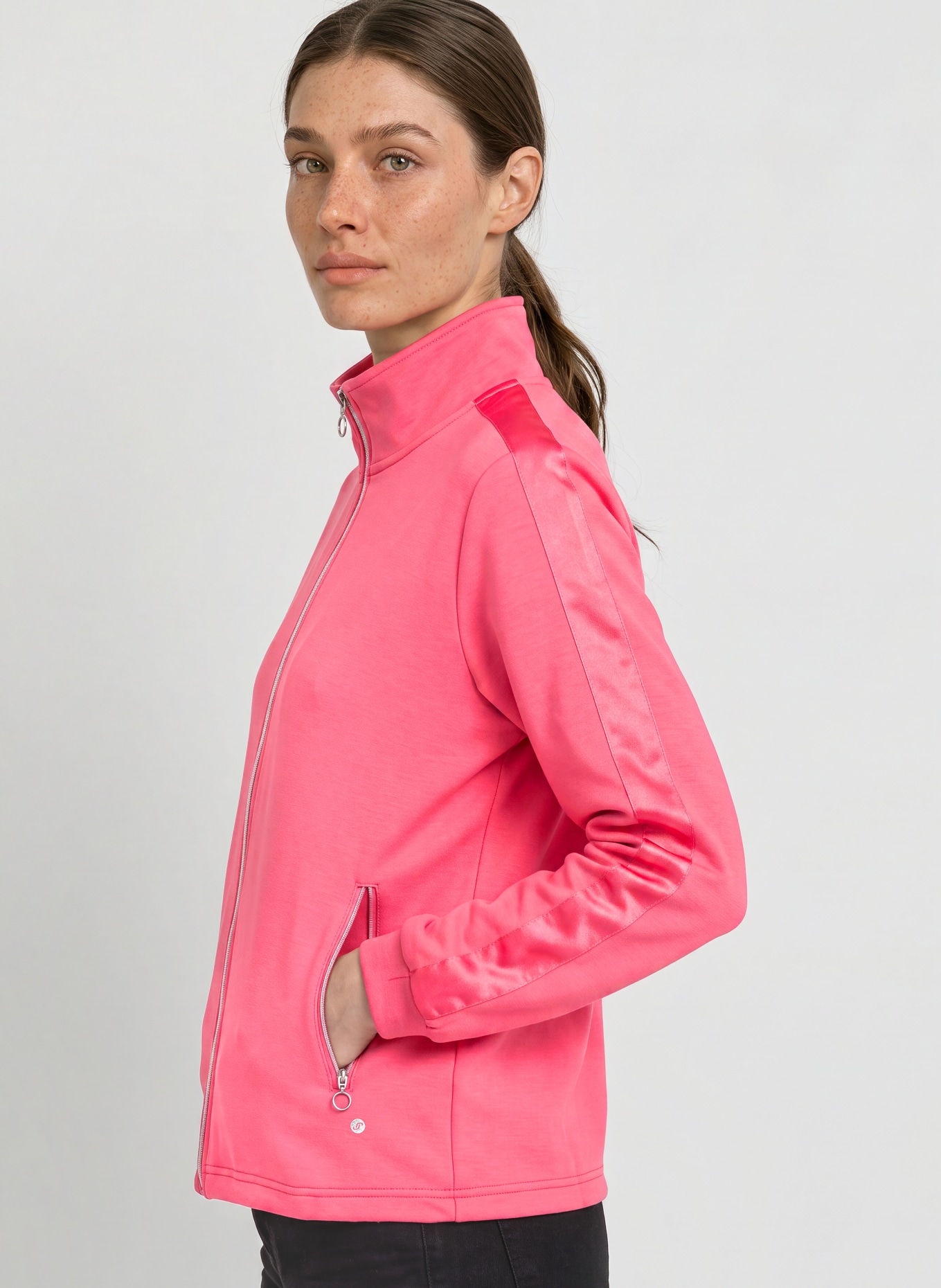 JOY sportswear Sweatjacke LIZZY mit Galonstreifen: PINK