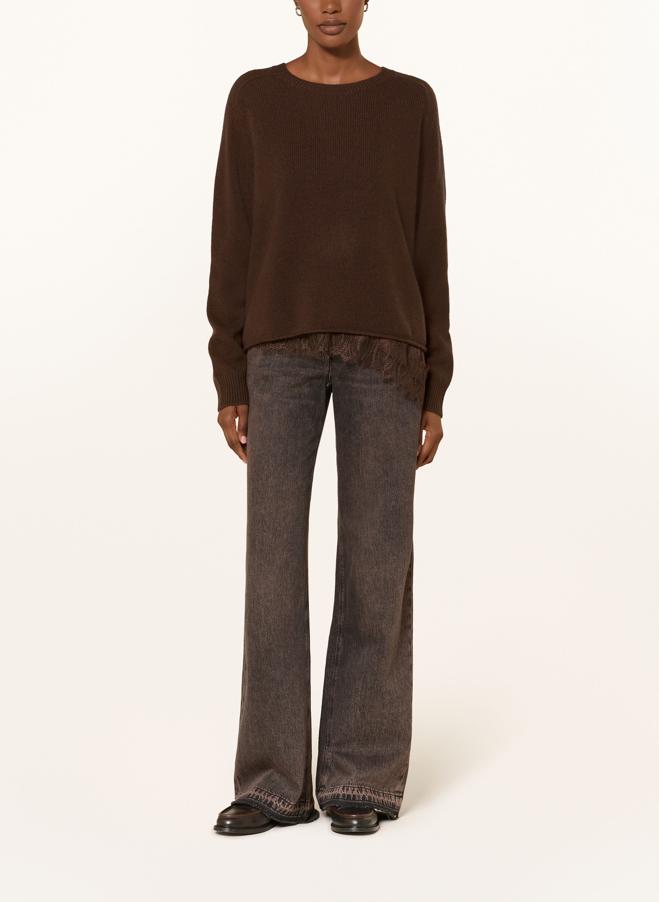LUISA CERANO pull: MARRON FONCÉ
