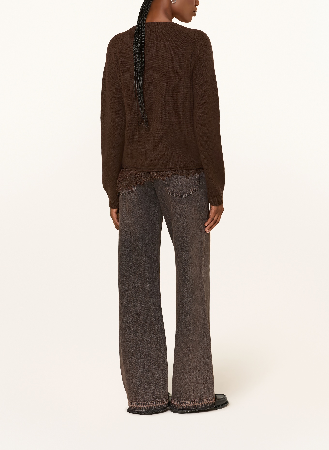 LUISA CERANO pull: MARRON FONCÉ