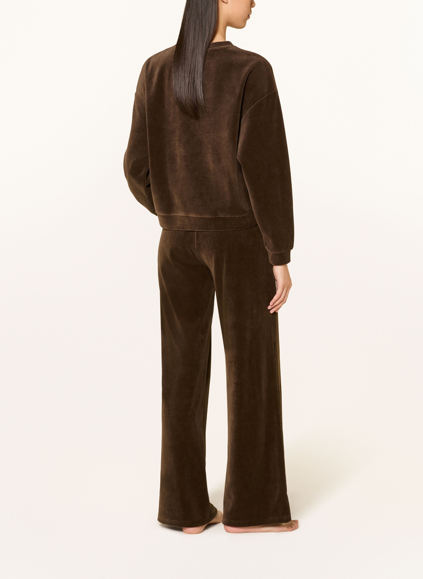 darling harbour Loungebroek van velours: CHOCOLATE