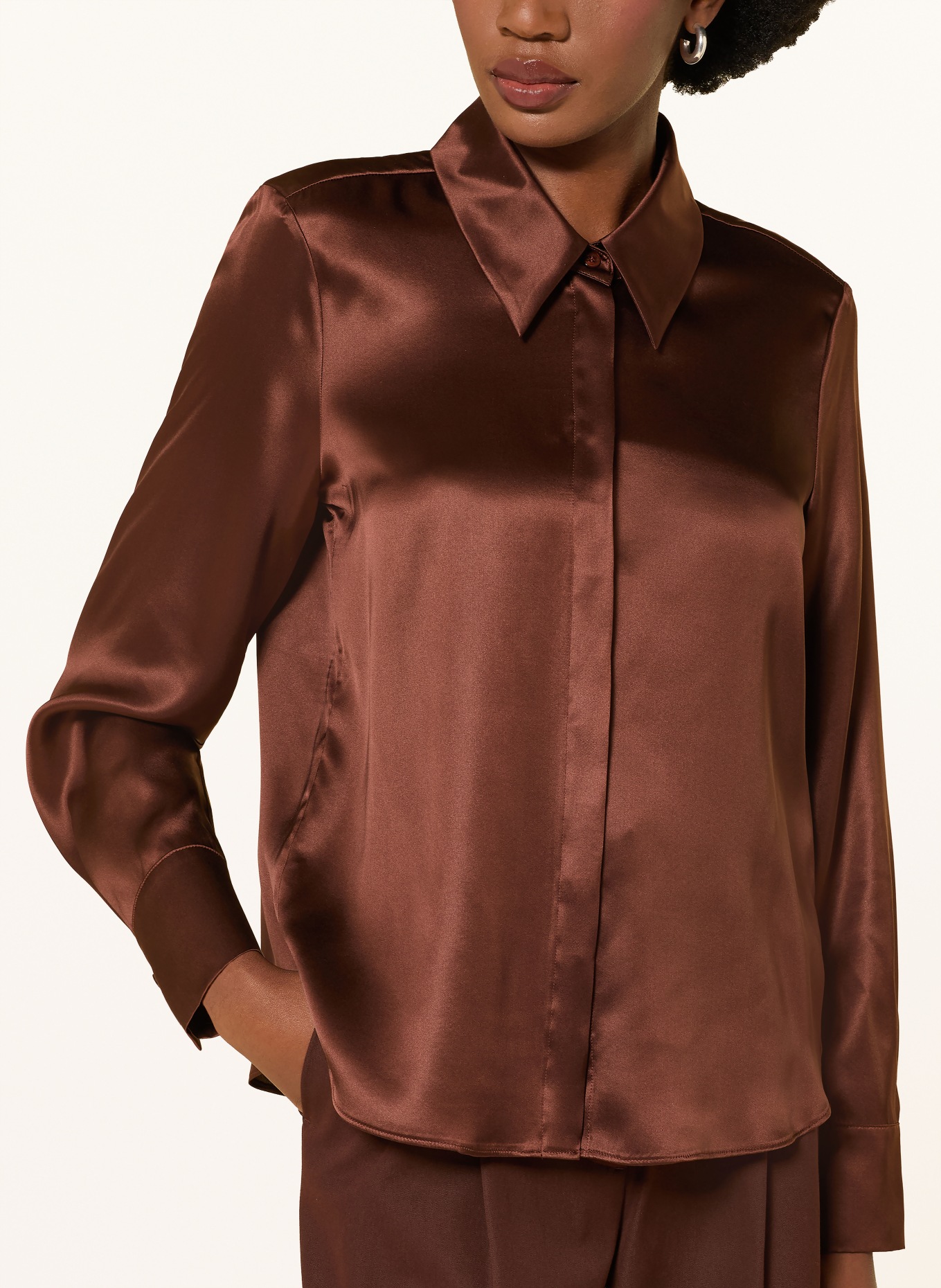 LUISA CERANO Silk blouse: BROWN