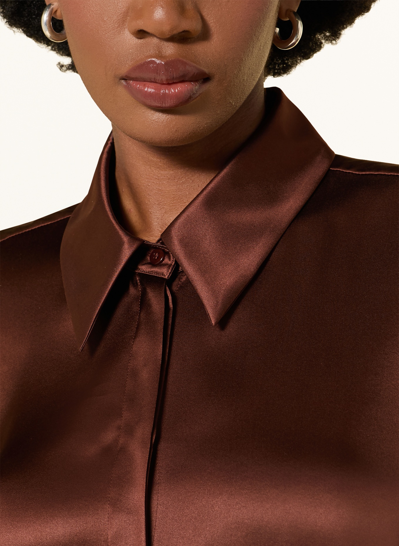 LUISA CERANO Silk blouse: BROWN