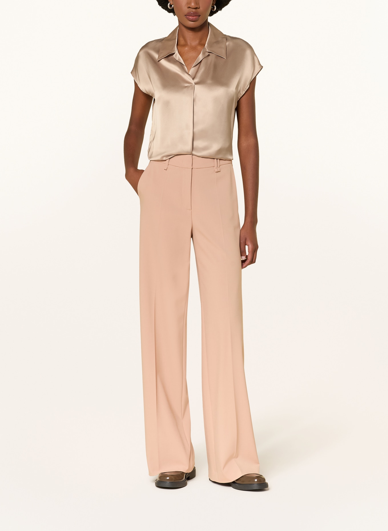 LUISA CERANO Silk blouse: BEIGE
