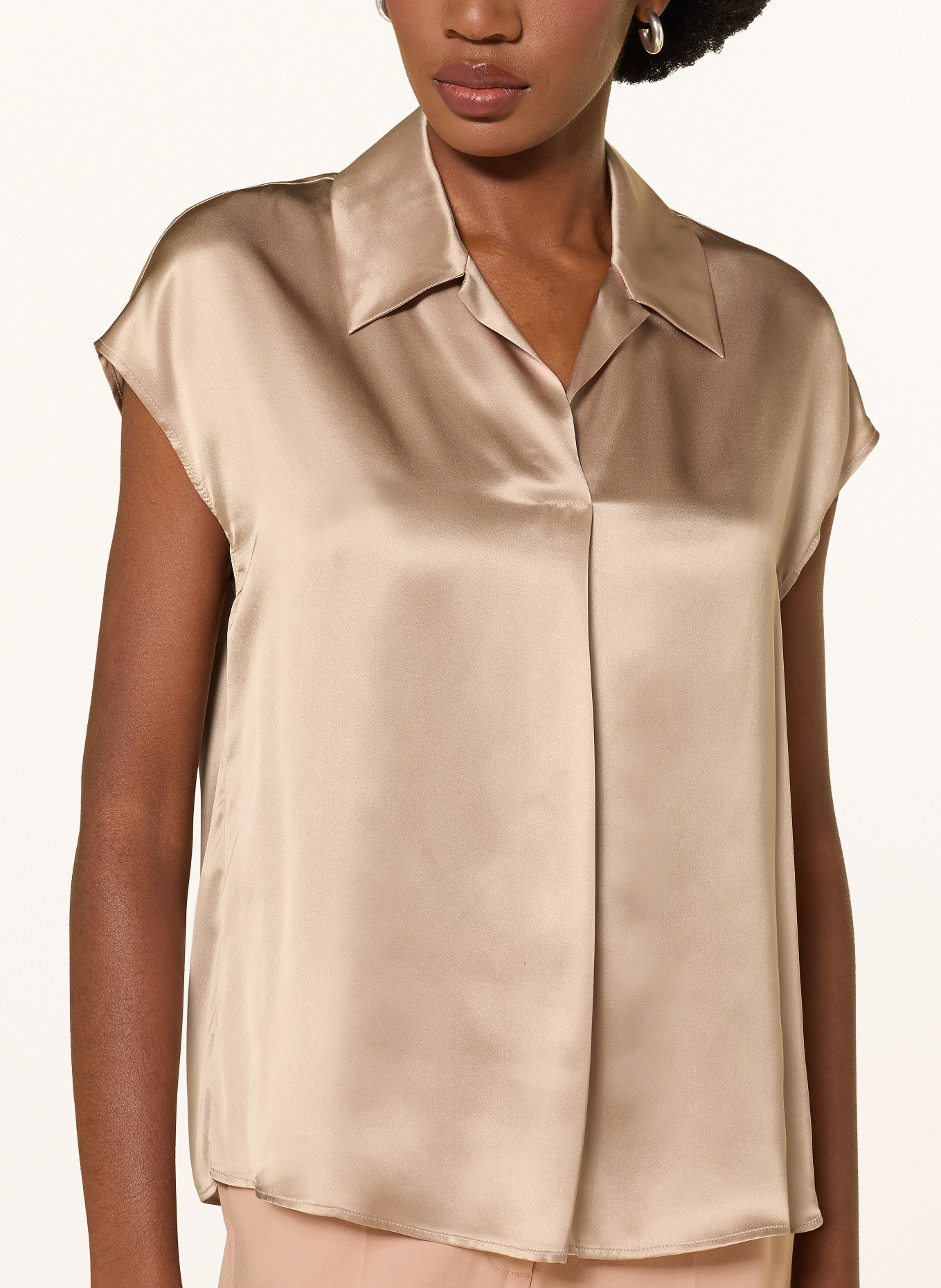 LUISA CERANO Silk blouse: BEIGE