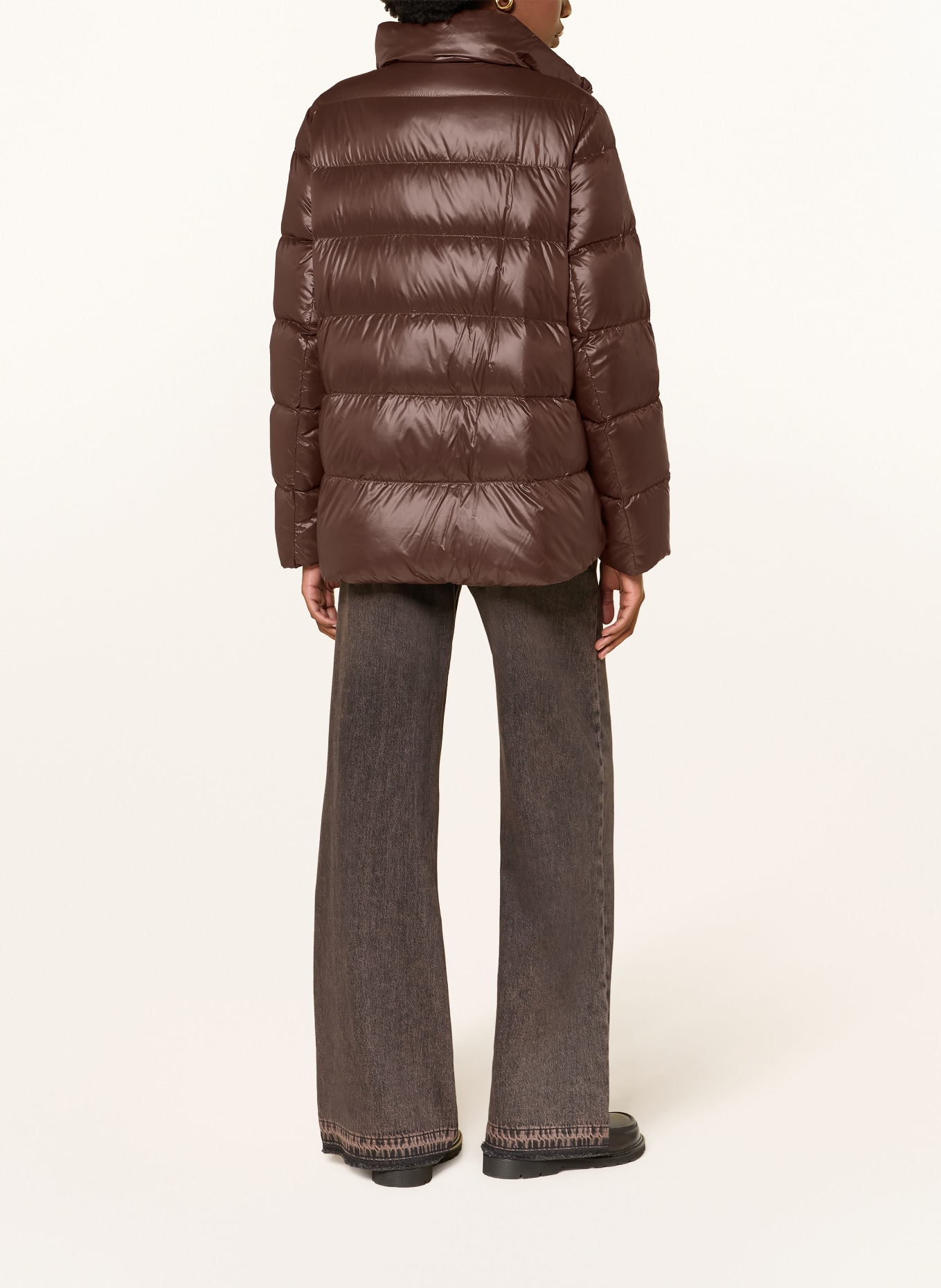 LUISA CERANO Down jacket: BROWN