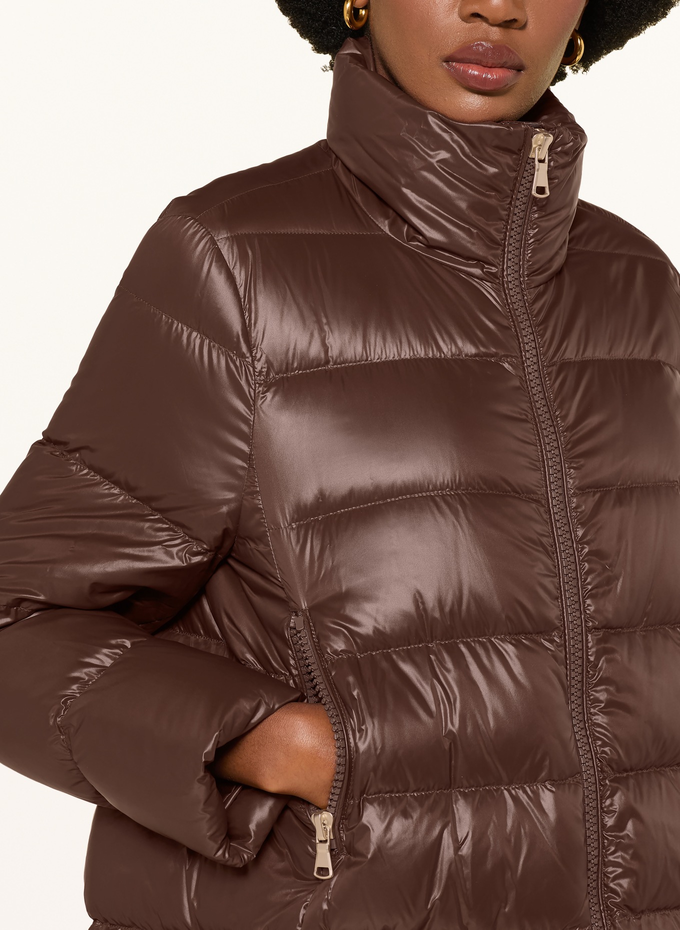 LUISA CERANO Down jacket: BROWN