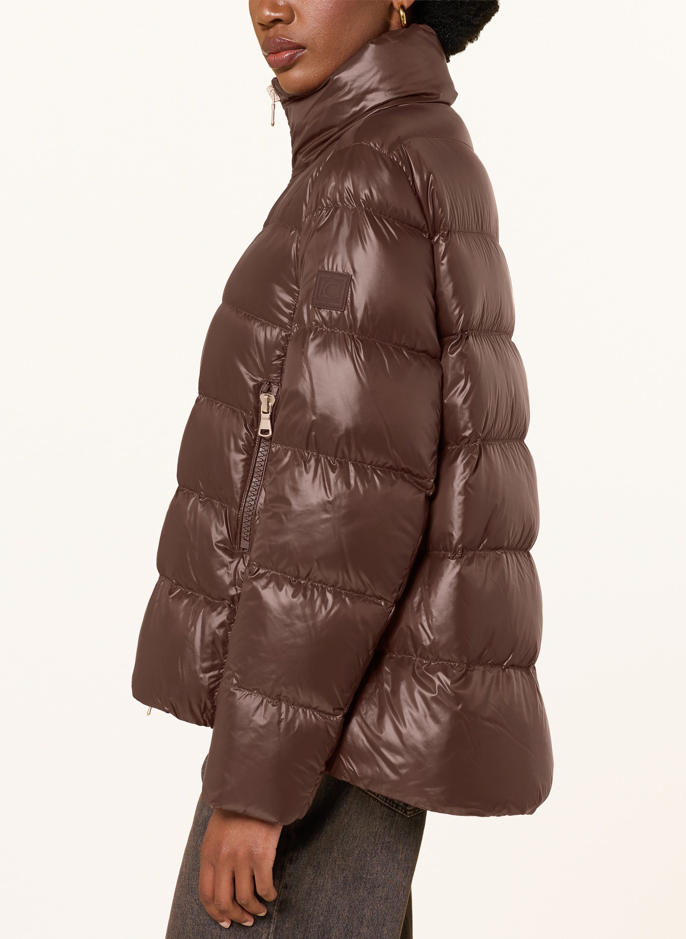 LUISA CERANO Down jacket: BROWN