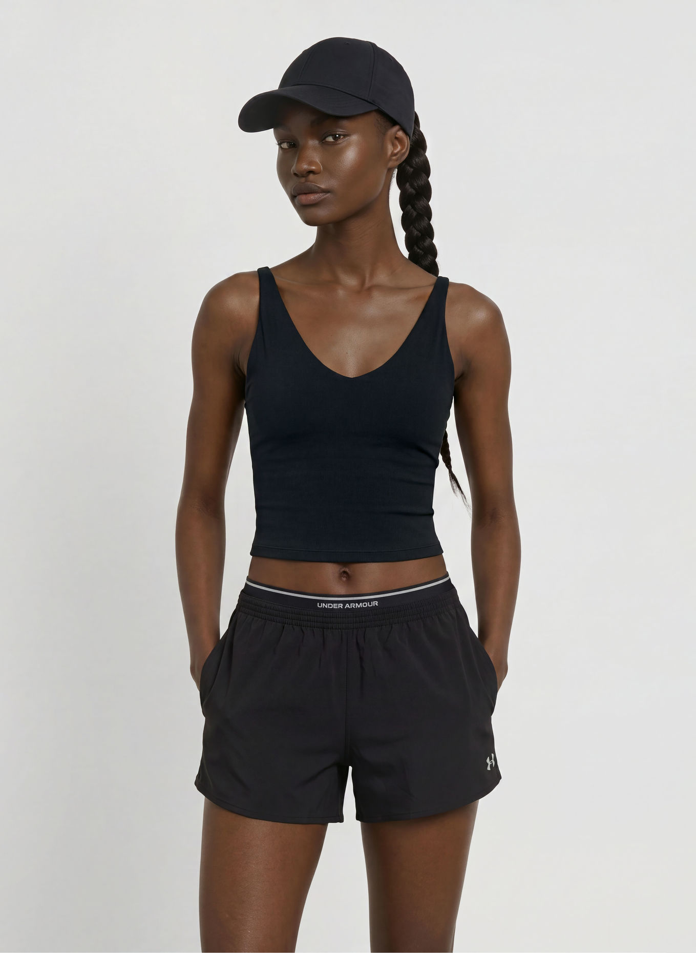 UNDER ARMOUR Top funkcyjny UA MERIDIAN SUPPORT bez rękawów: CZARNY