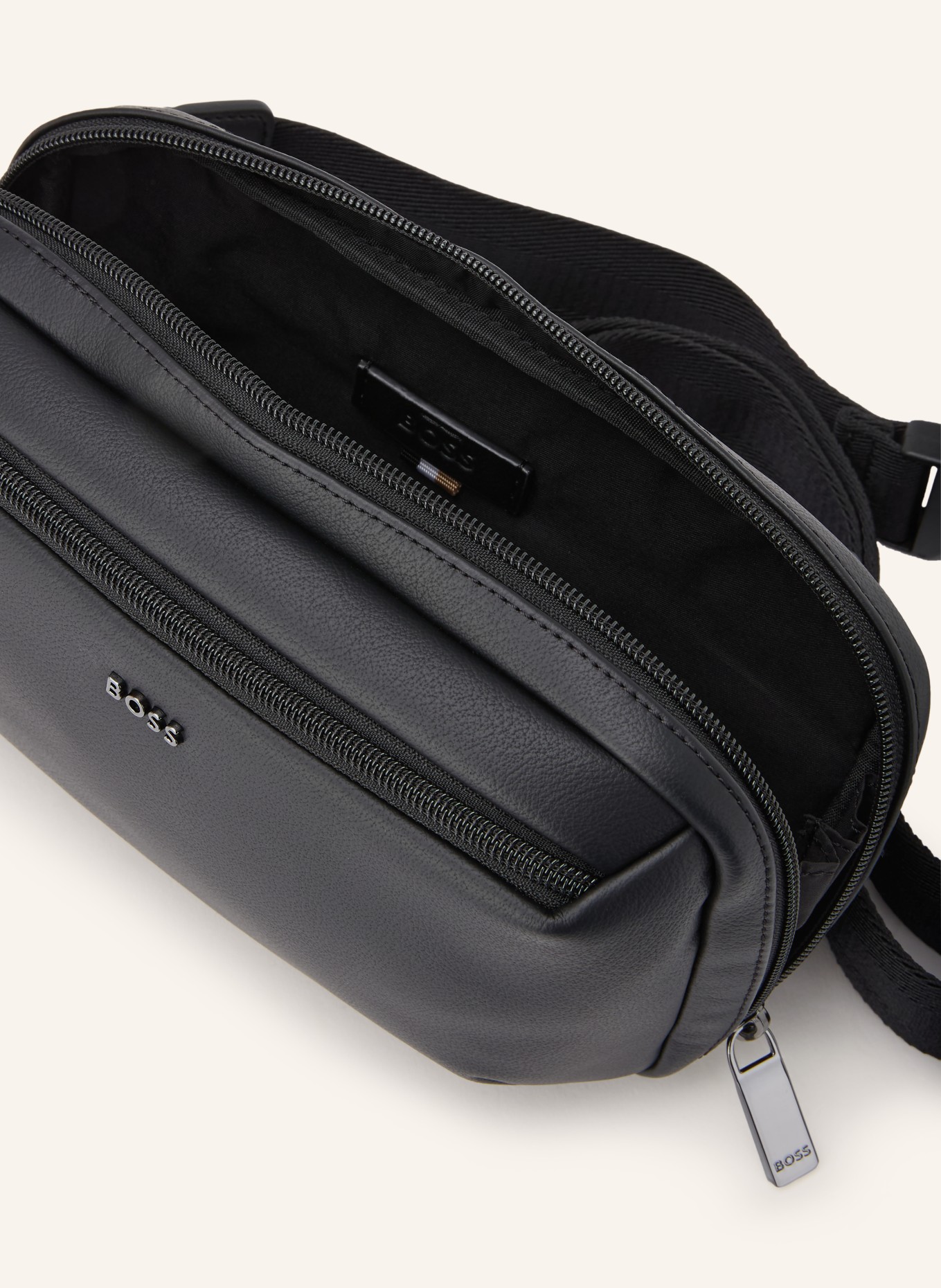 BOSS JACE Belt bag: BLACK / PLATINUM