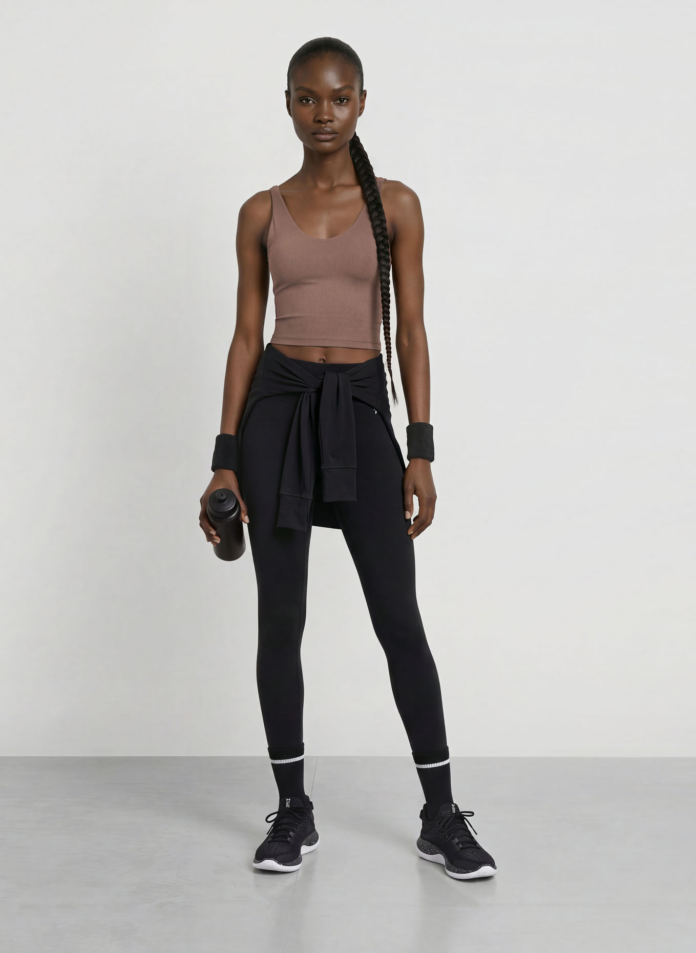 UNDER ARMOUR Top technique UA MERIDIAN SUPPORT: MARRON