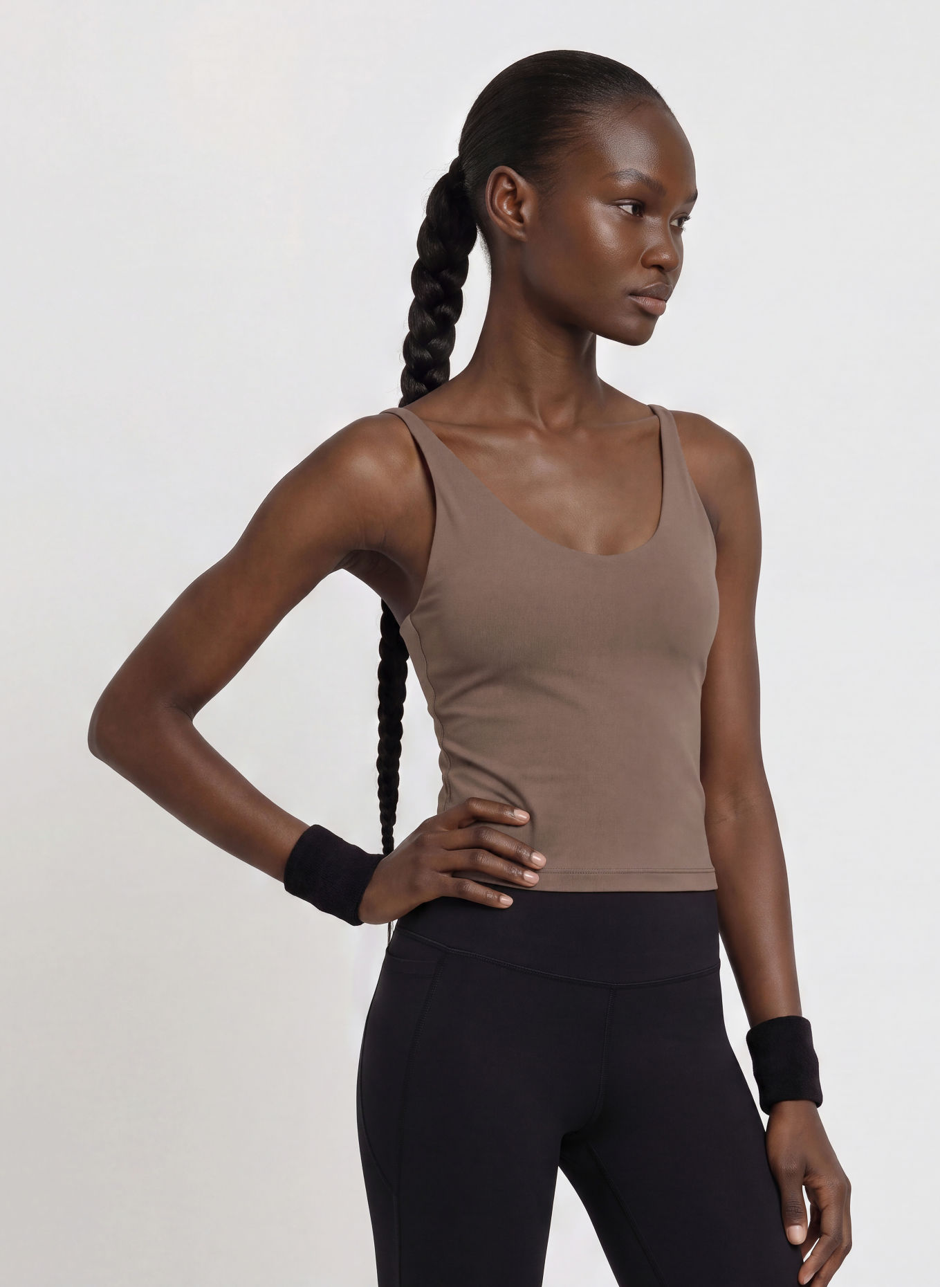 UNDER ARMOUR Top technique UA MERIDIAN SUPPORT: MARRON