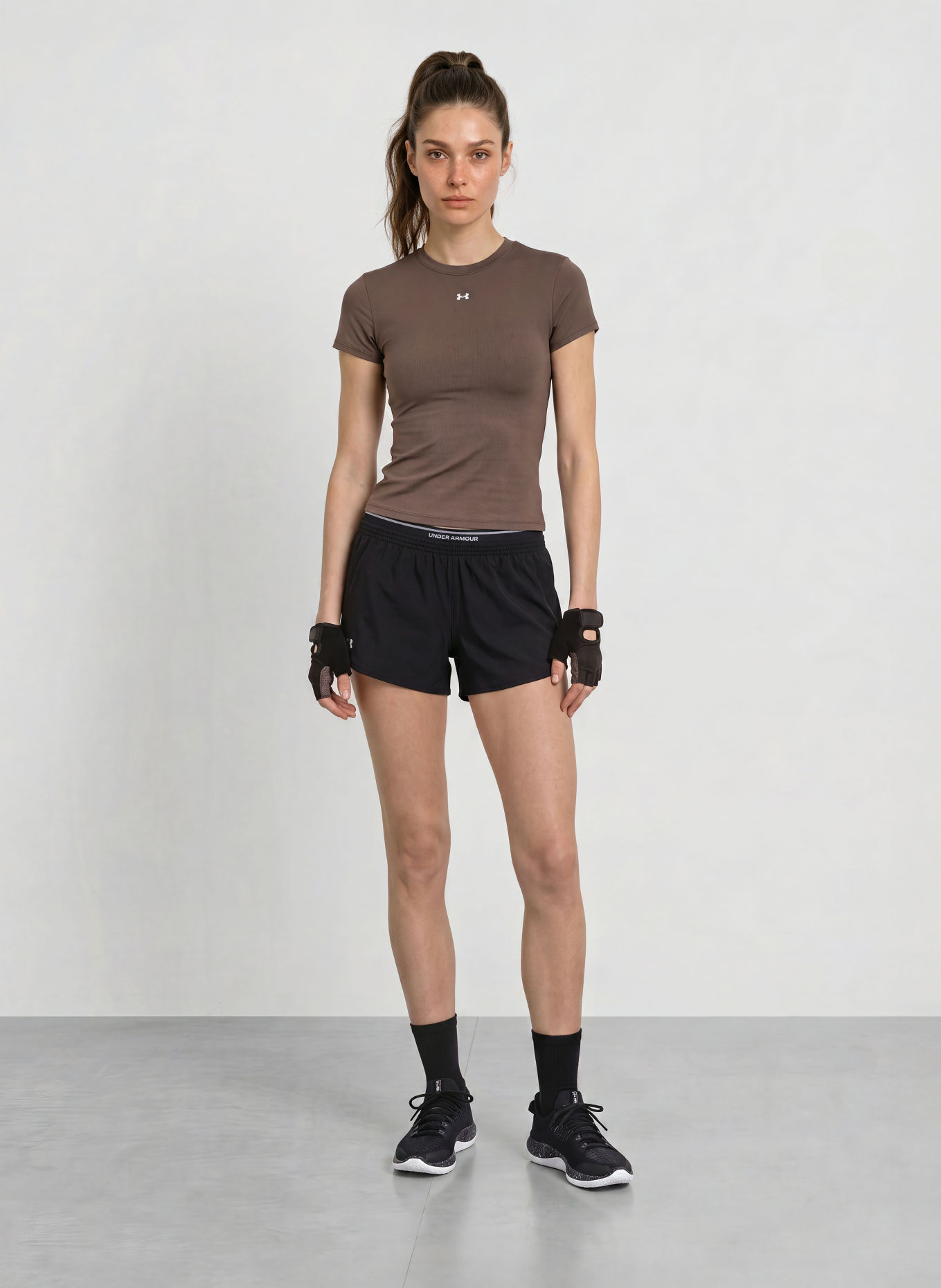 UNDER ARMOUR T-shirt technique UA MOTION FITTED: MARRON
