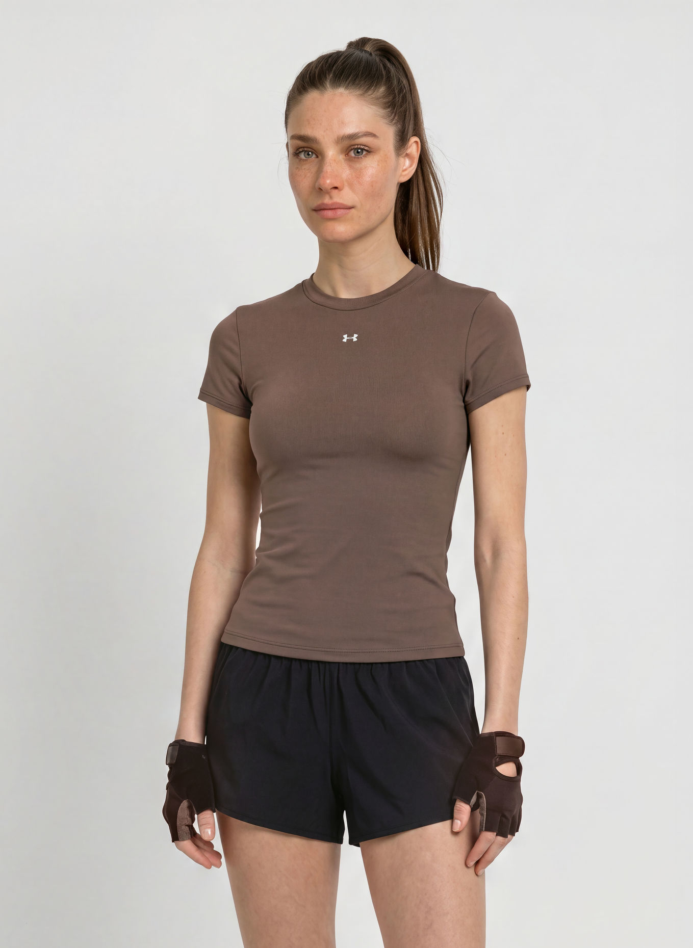 UNDER ARMOUR T-shirt technique UA MOTION FITTED: MARRON