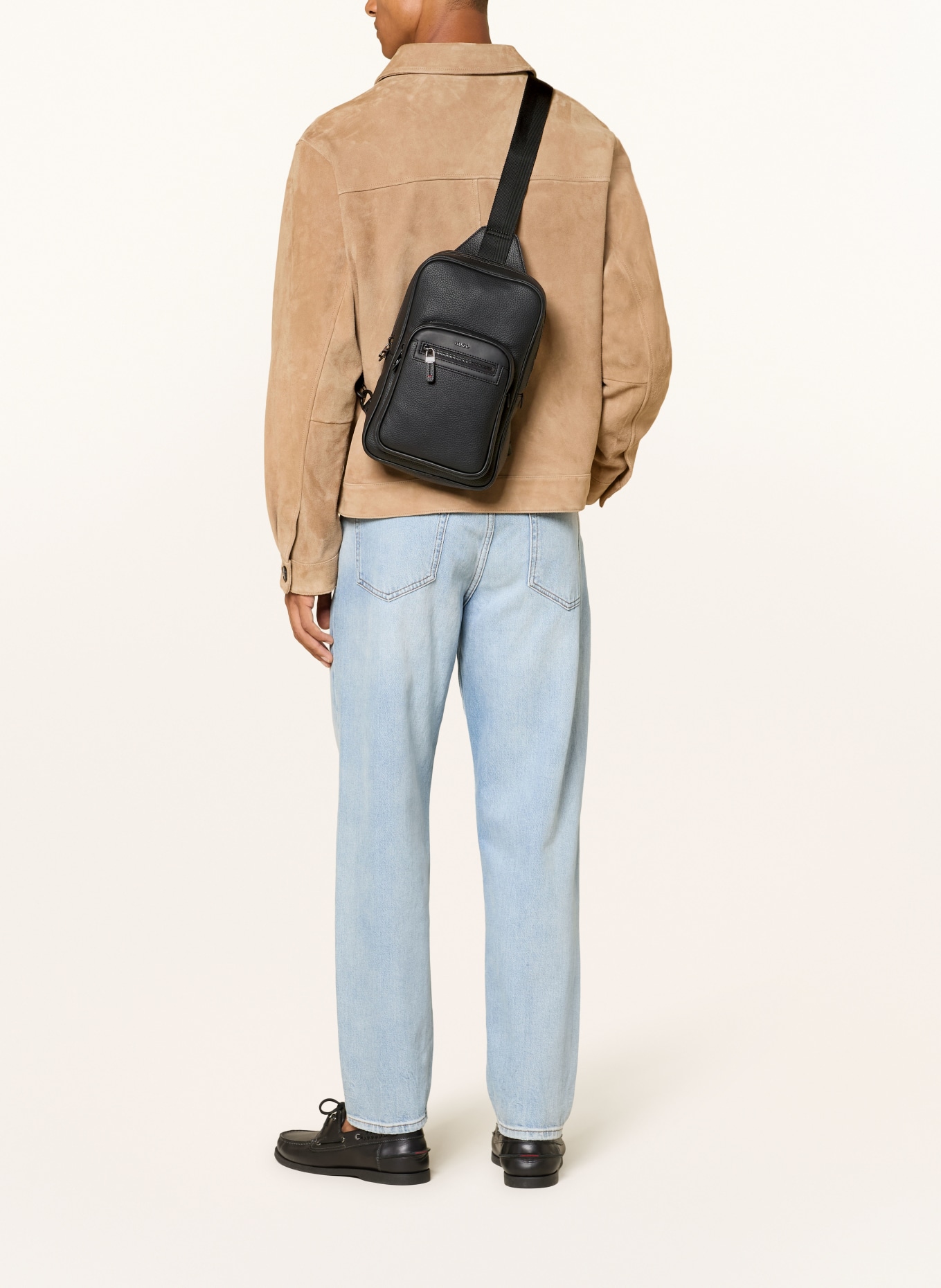 HUGO HUKE Crossbody Bag: BLACK / SILVER