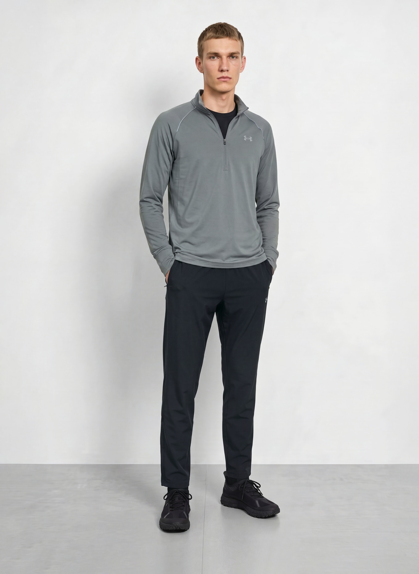 UNDER ARMOUR UA VELOCITI STORM Running Pants: BLACK