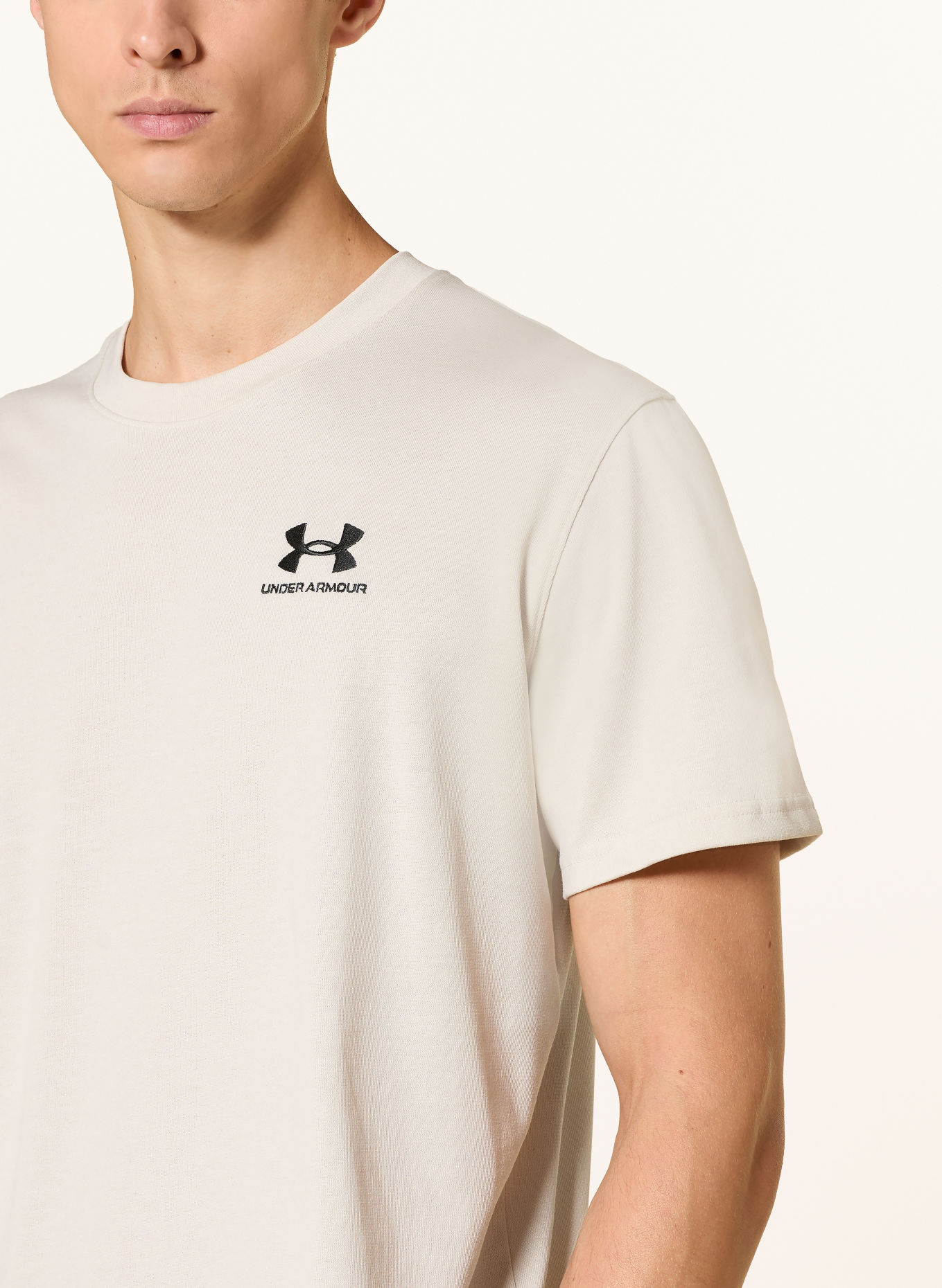 UNDER ARMOUR T-shirt UA HEAVYWEIGHT: CRÈME
